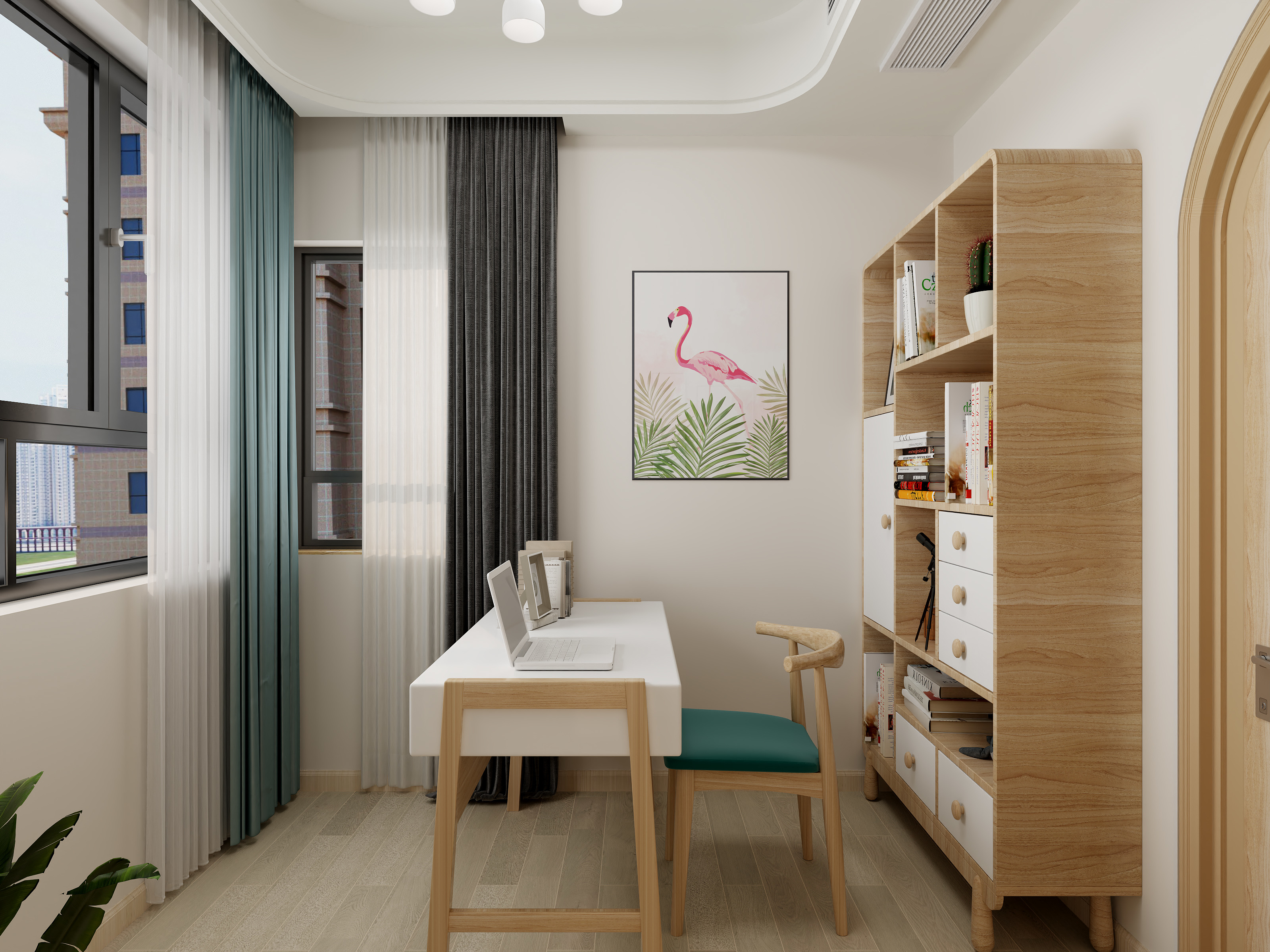 腾锋工作室-海德公园北欧风81㎡ -2室装修效果图