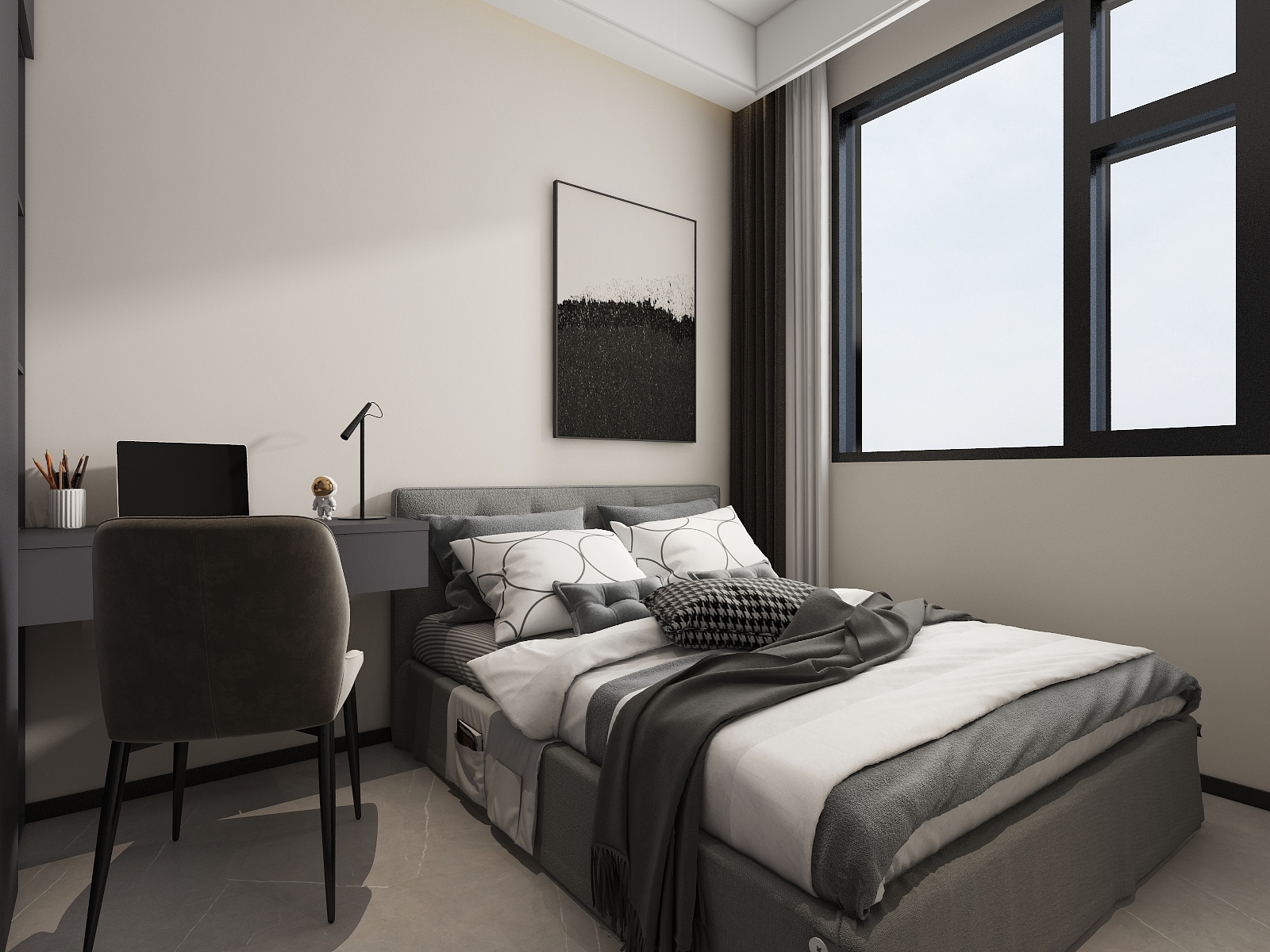 李青越-280平方现代简约二层复式装修效果图