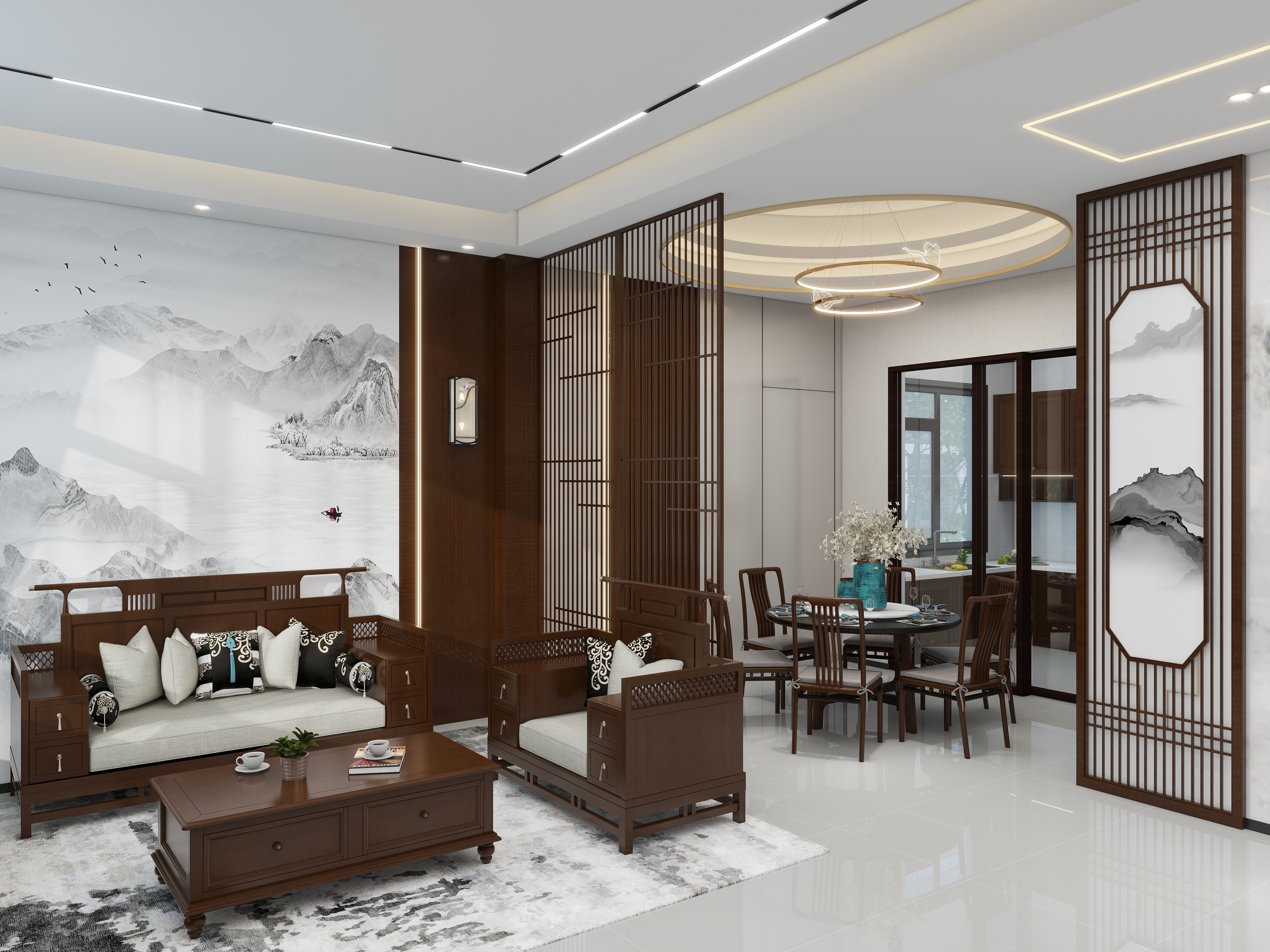 确山县光明装饰中心-留庄别墅-平层-装修设计方案