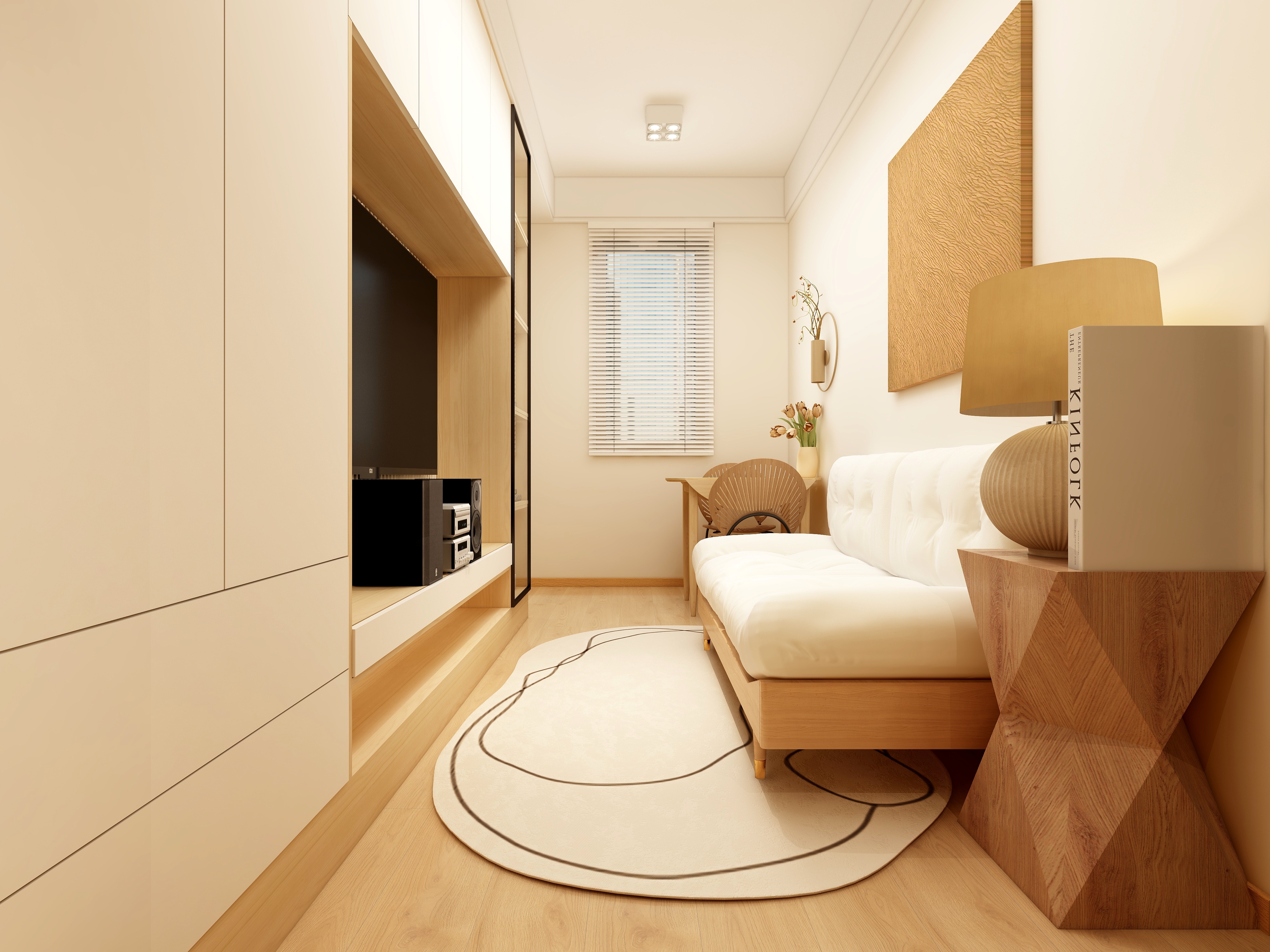 至简名设-文稳康-《上海市宝山区》45平现代原木|二居室装修效果图