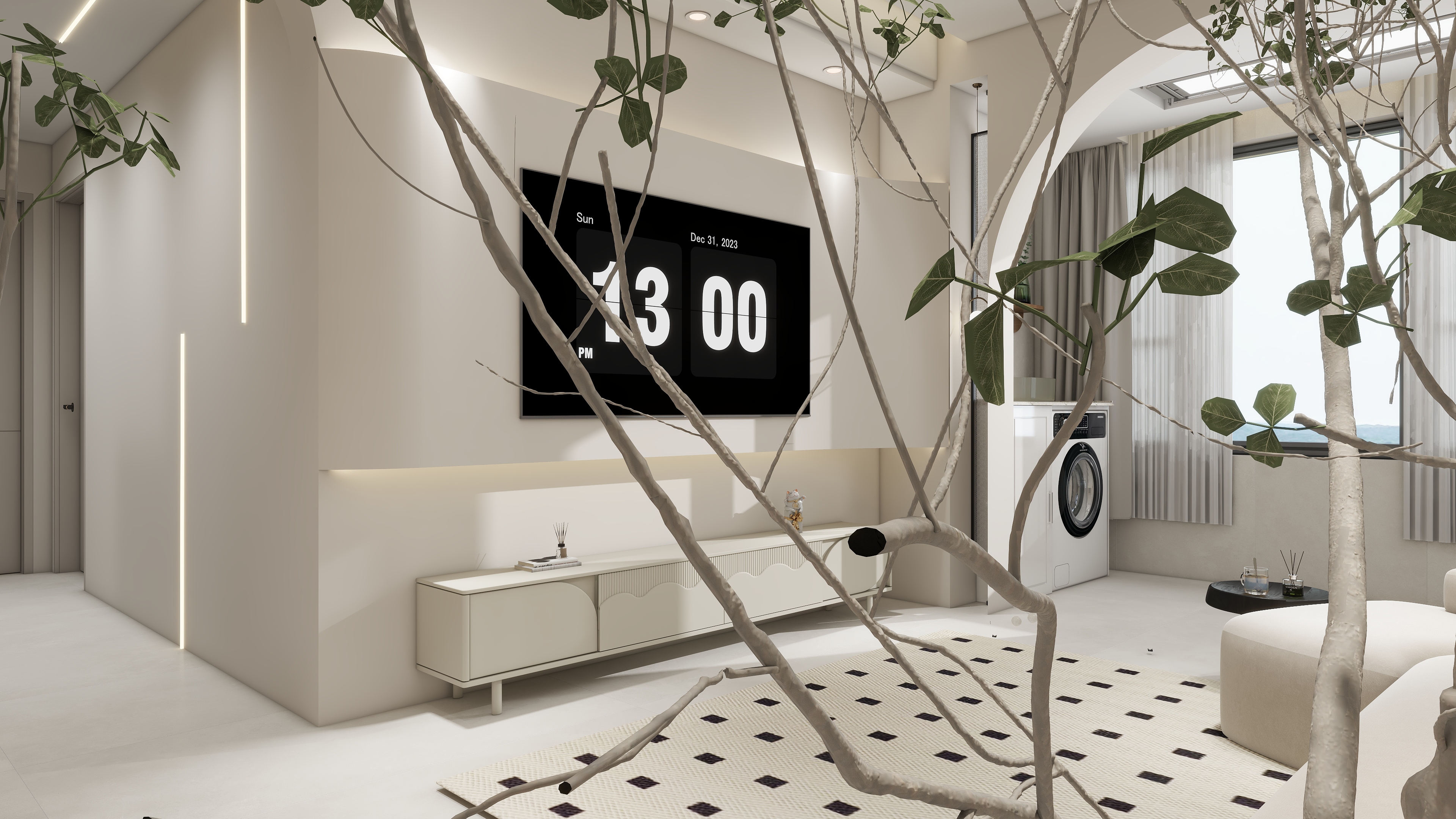 梦越室内设计-77㎡2室-装修设计方案