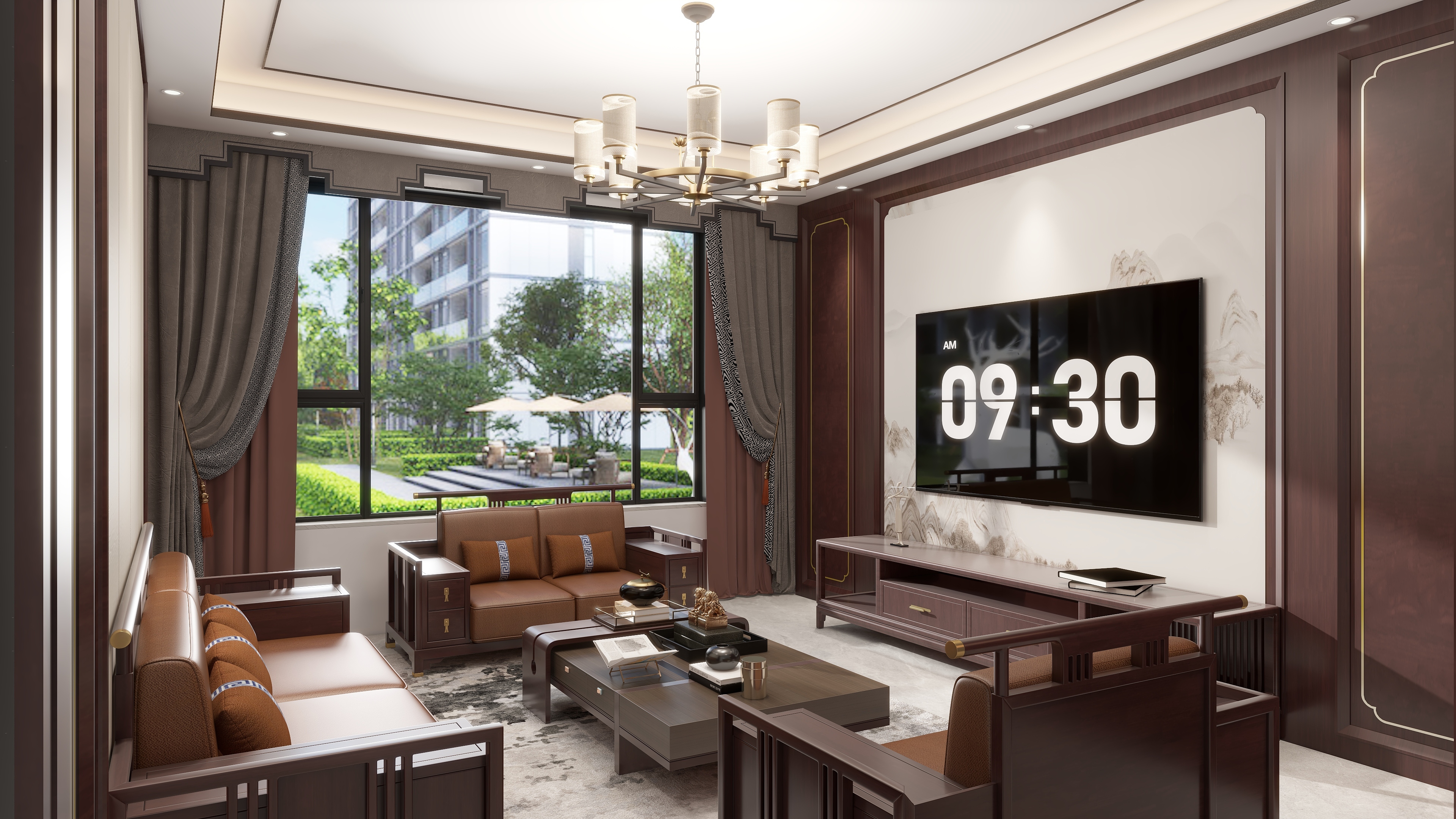 中式106㎡1室-装修设计方案