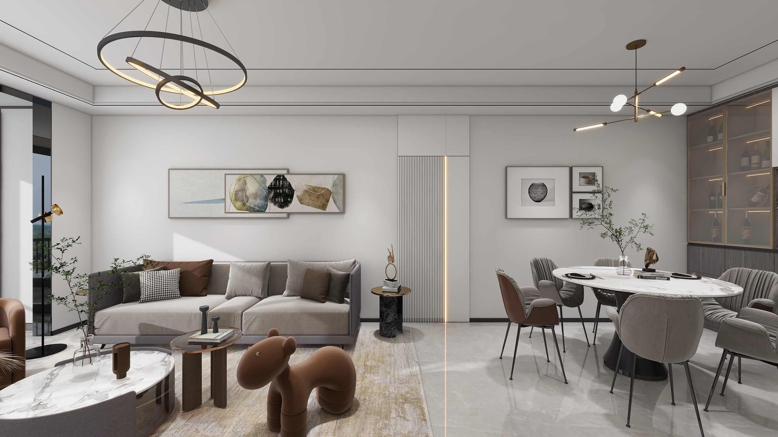 欧阳雪健-现代简约-黑白灰-装修设计方案