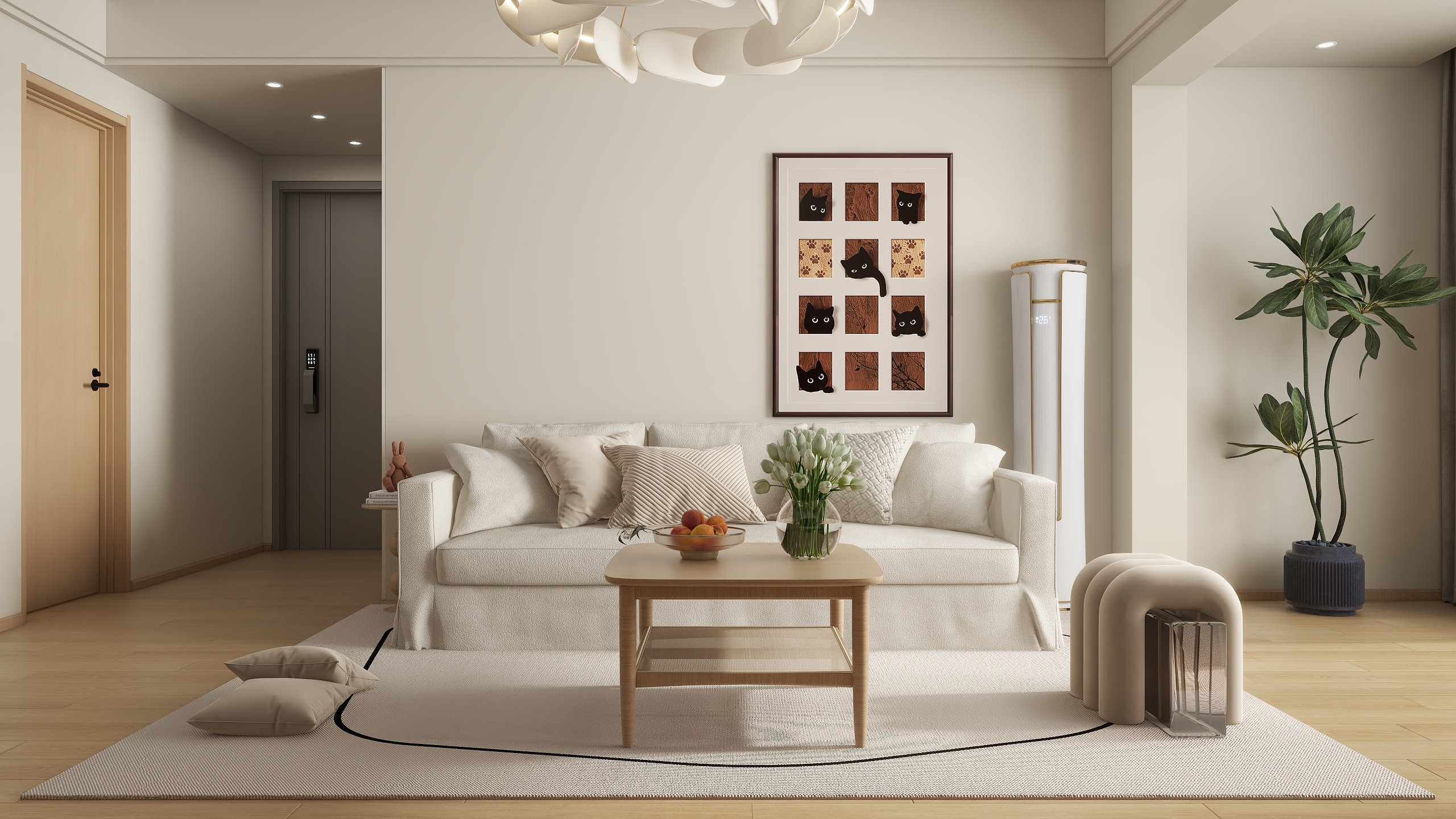 灰灰不画图-禹洲天境84㎡2室-装修设计方案