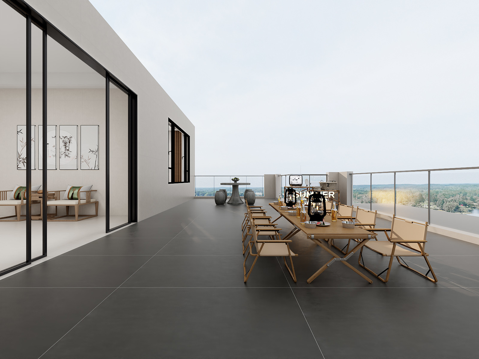 李青越-800平方新中式四层别墅装修效果图