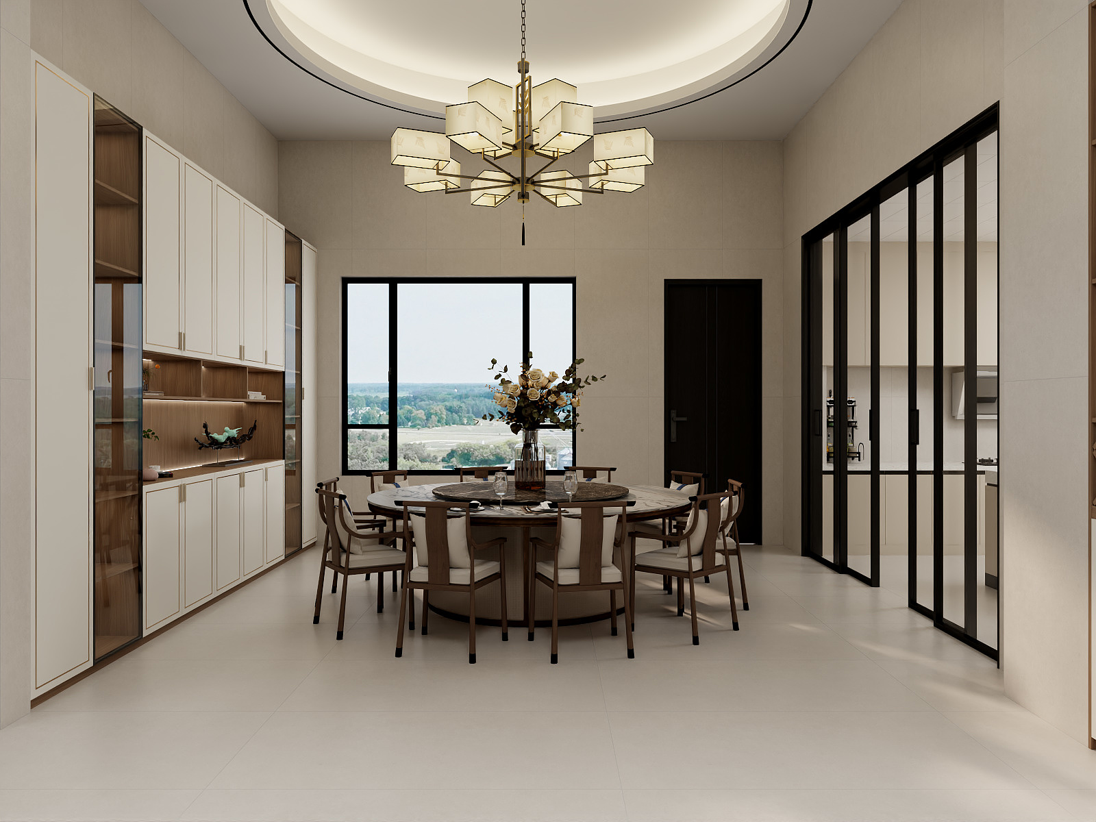 李青越-800平方新中式四层别墅装修效果图