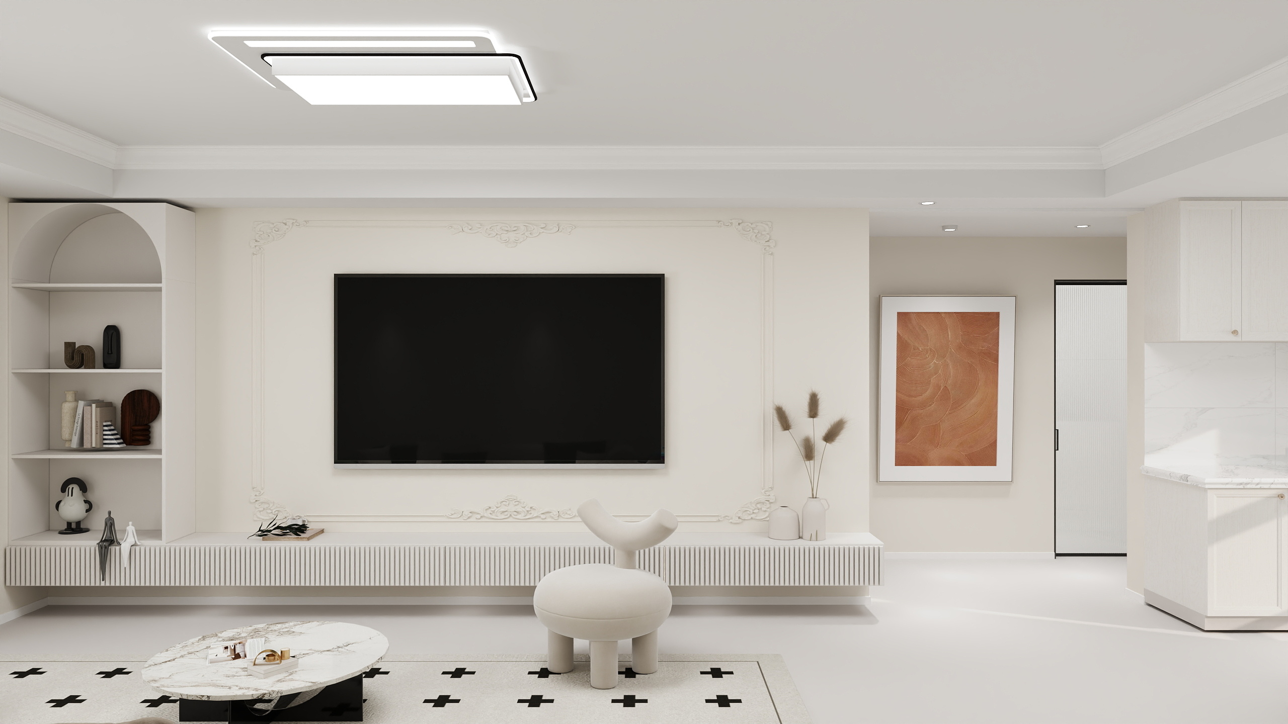 xin航-126㎡保利阅云台奶油风-装修设计方案