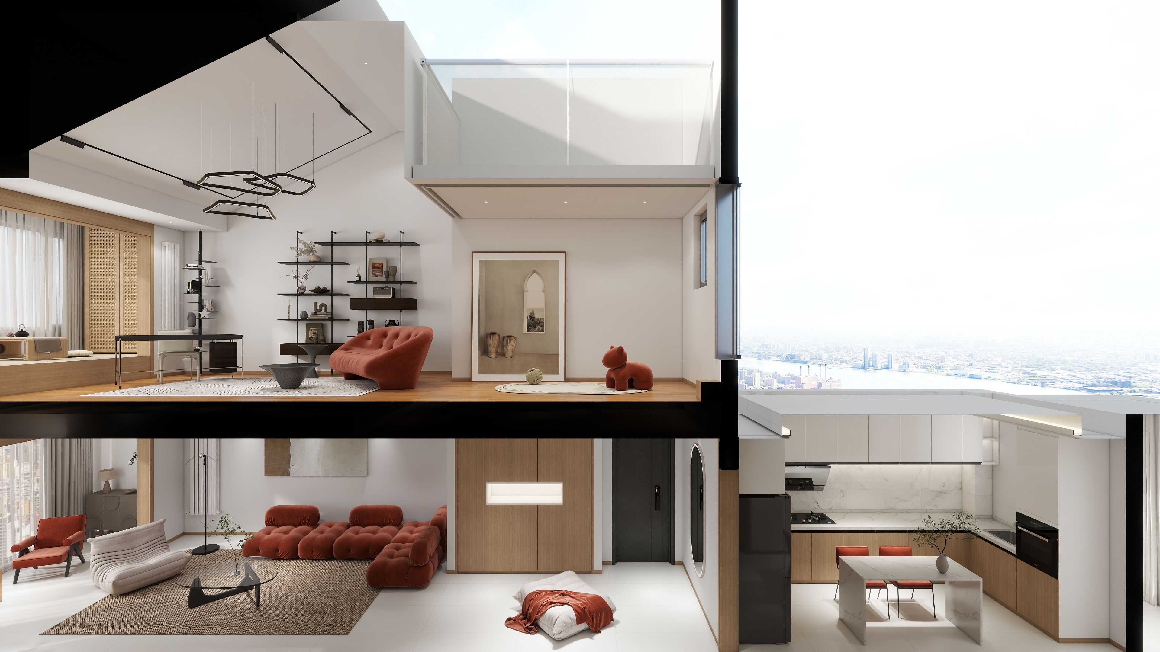 独立设计师丁维明-“简约至美，艺术生活”200平复式-装修设计方案