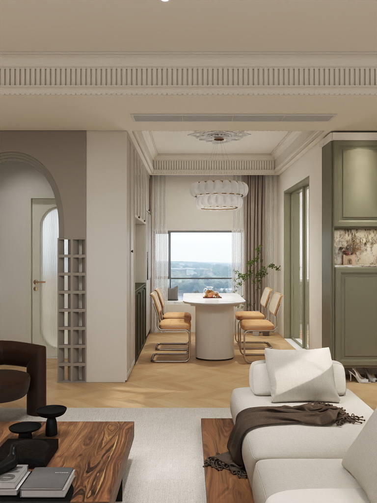 fairy全屋-125㎡3室奶油风-装修设计方案