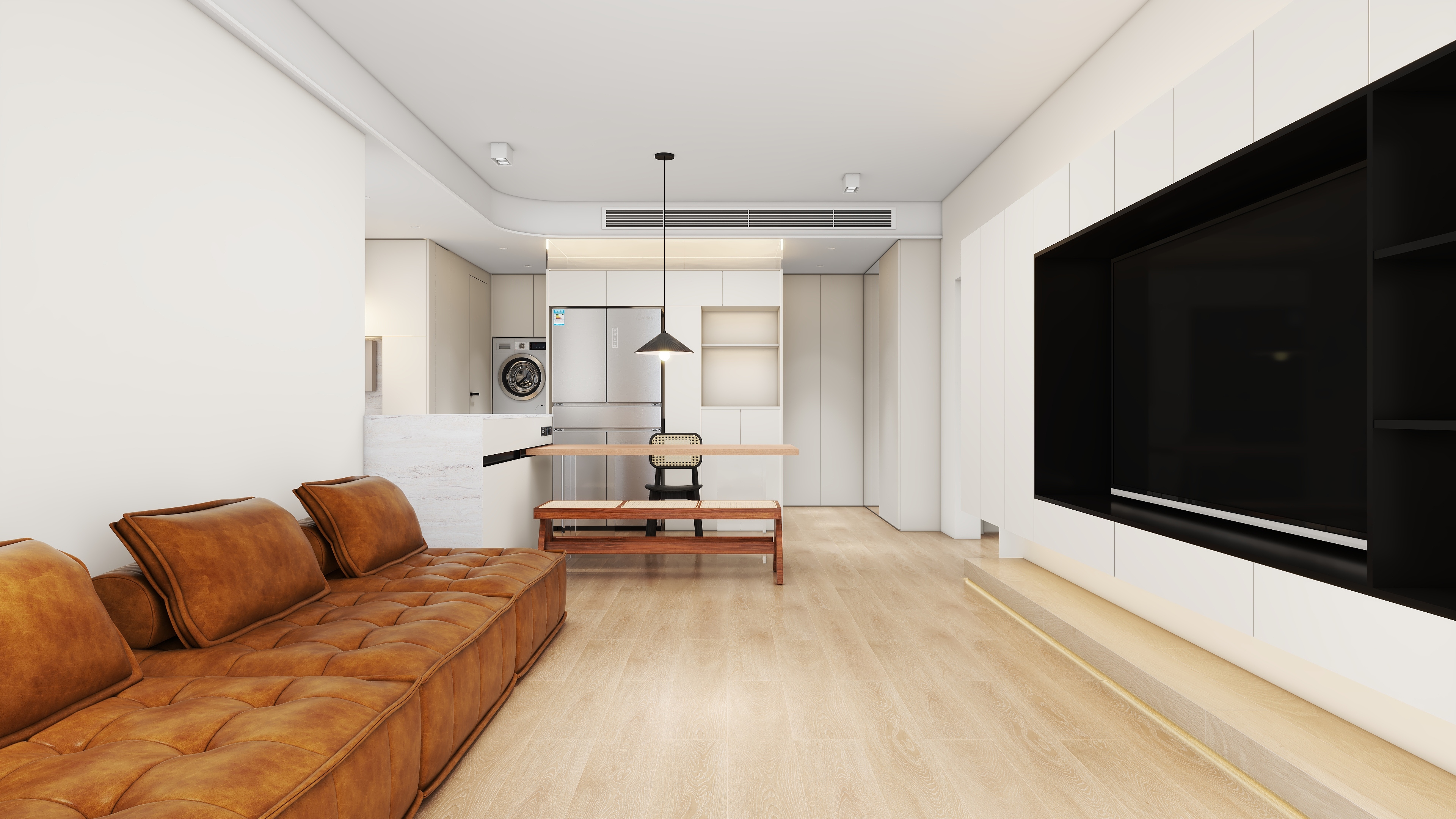 加一设计空间-极简风格-103㎡两居室-装修设计方案