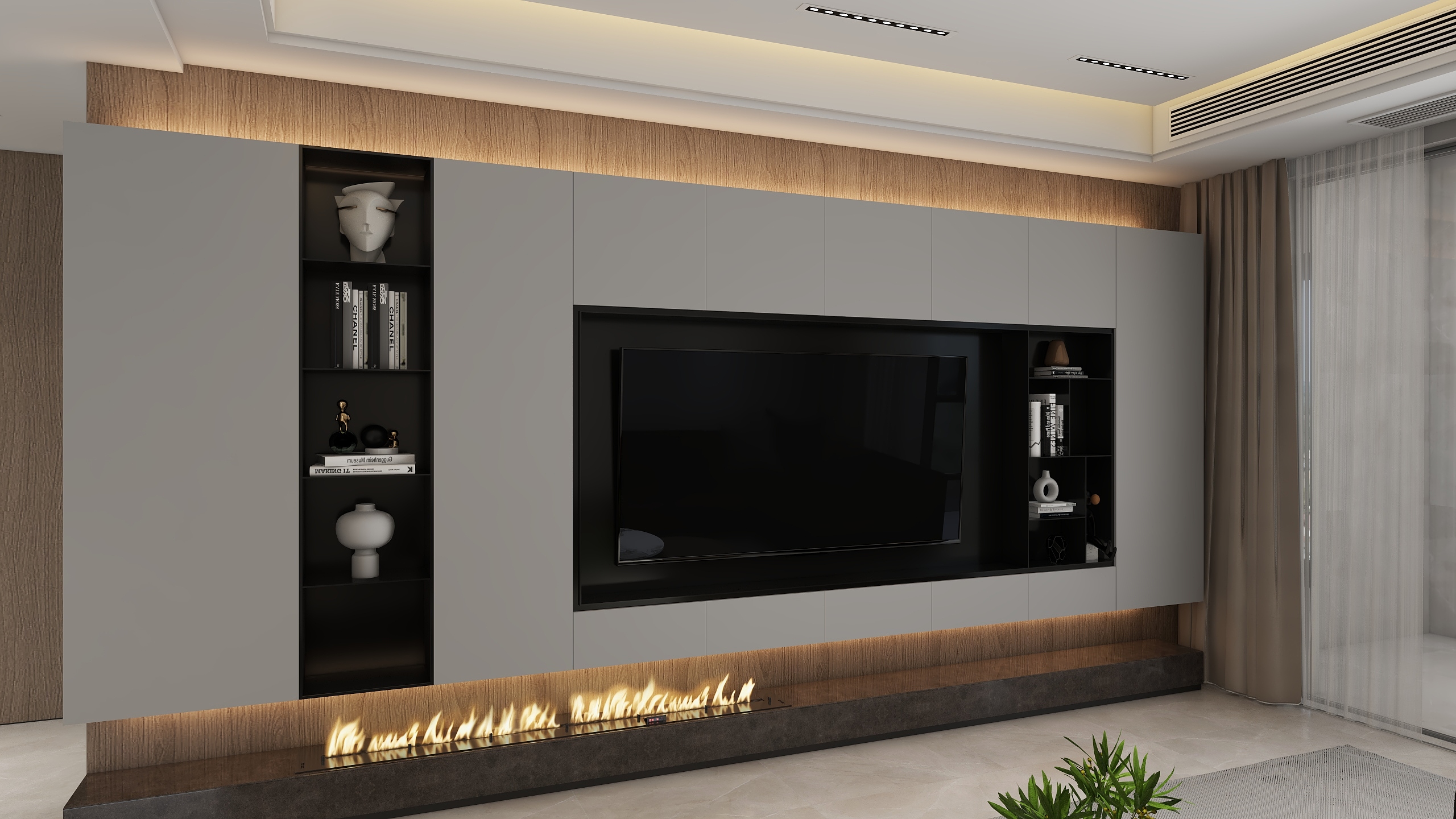 憬呈设计坊-意式极简130㎡三居-装修设计方案