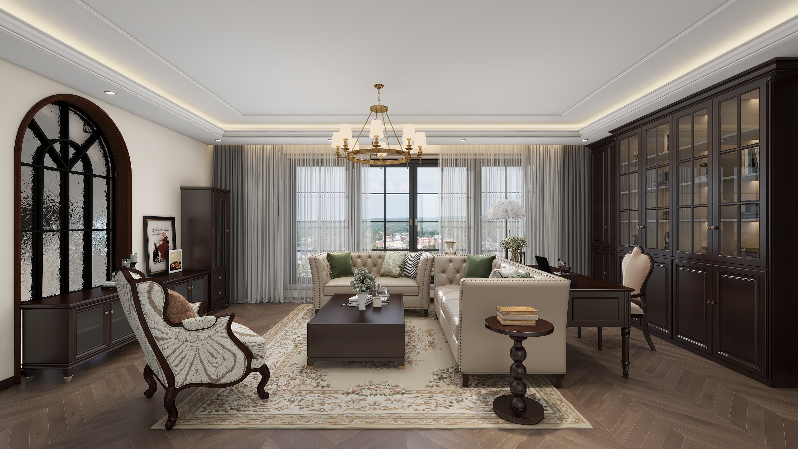 张福梅-自建房｜｜美式风格-装修设计方案