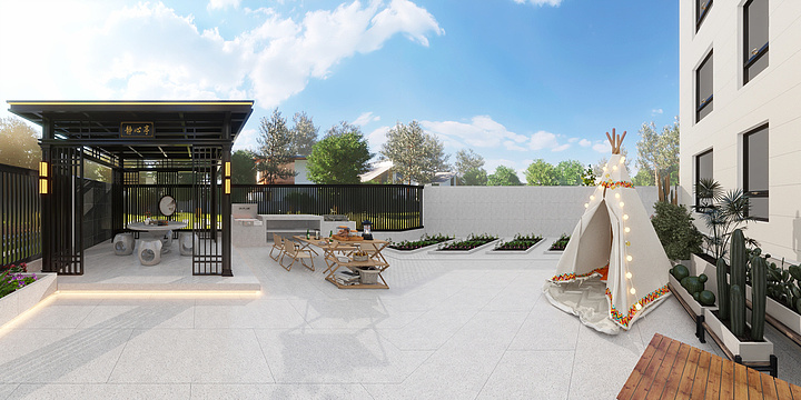 以果设计表现-院子-装修设计方案