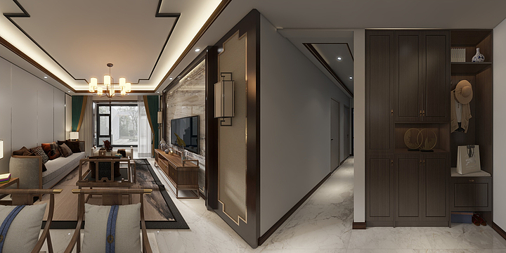 设计师杨铖-中式风效果图3-装修设计方案