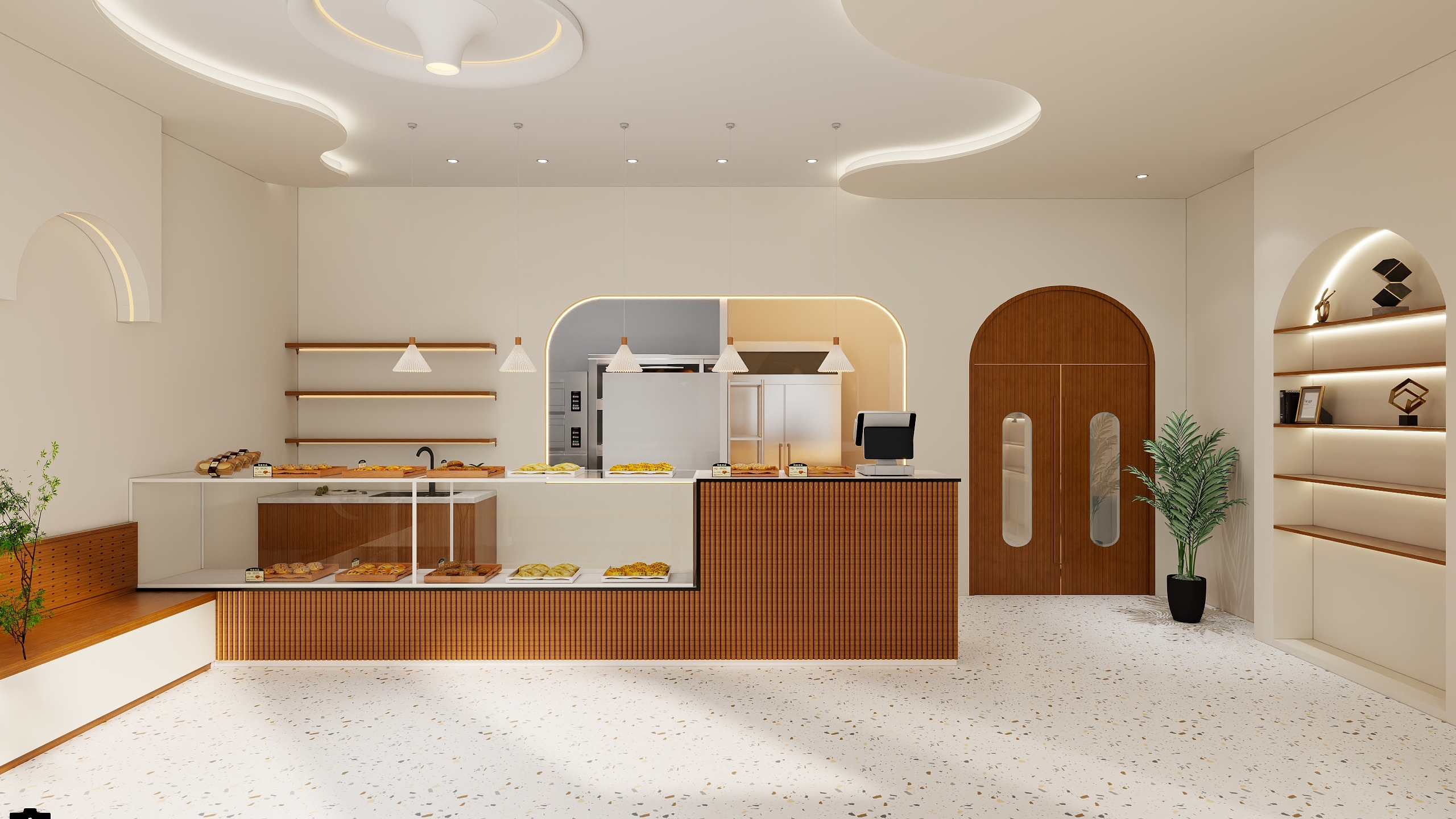 飞鸟设计工作室-奶油味蛋糕店-副本-装修设计方案