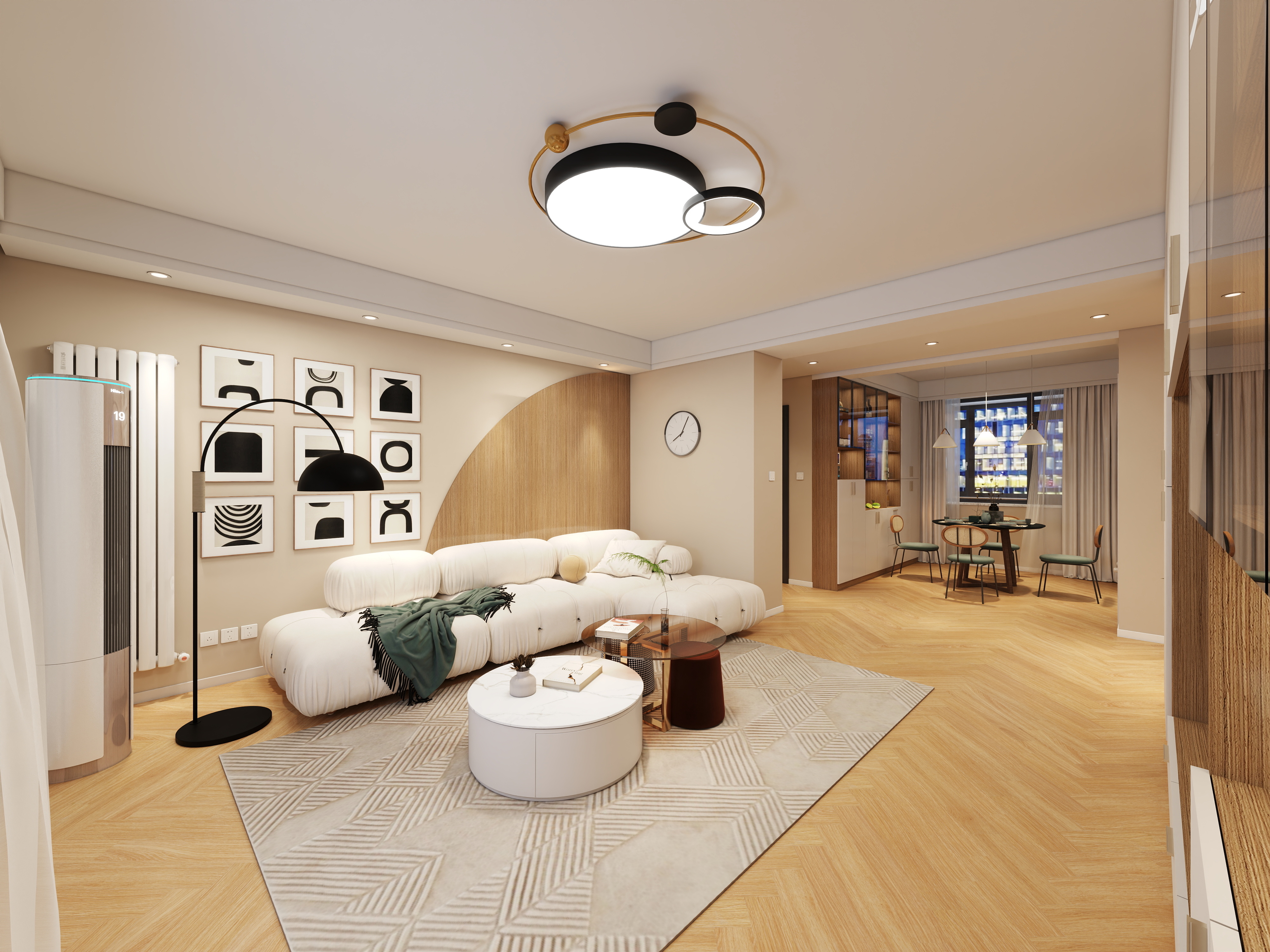 陈晓琛-文艺生活~3室2厅1卫1厨2阳-装修设计方案