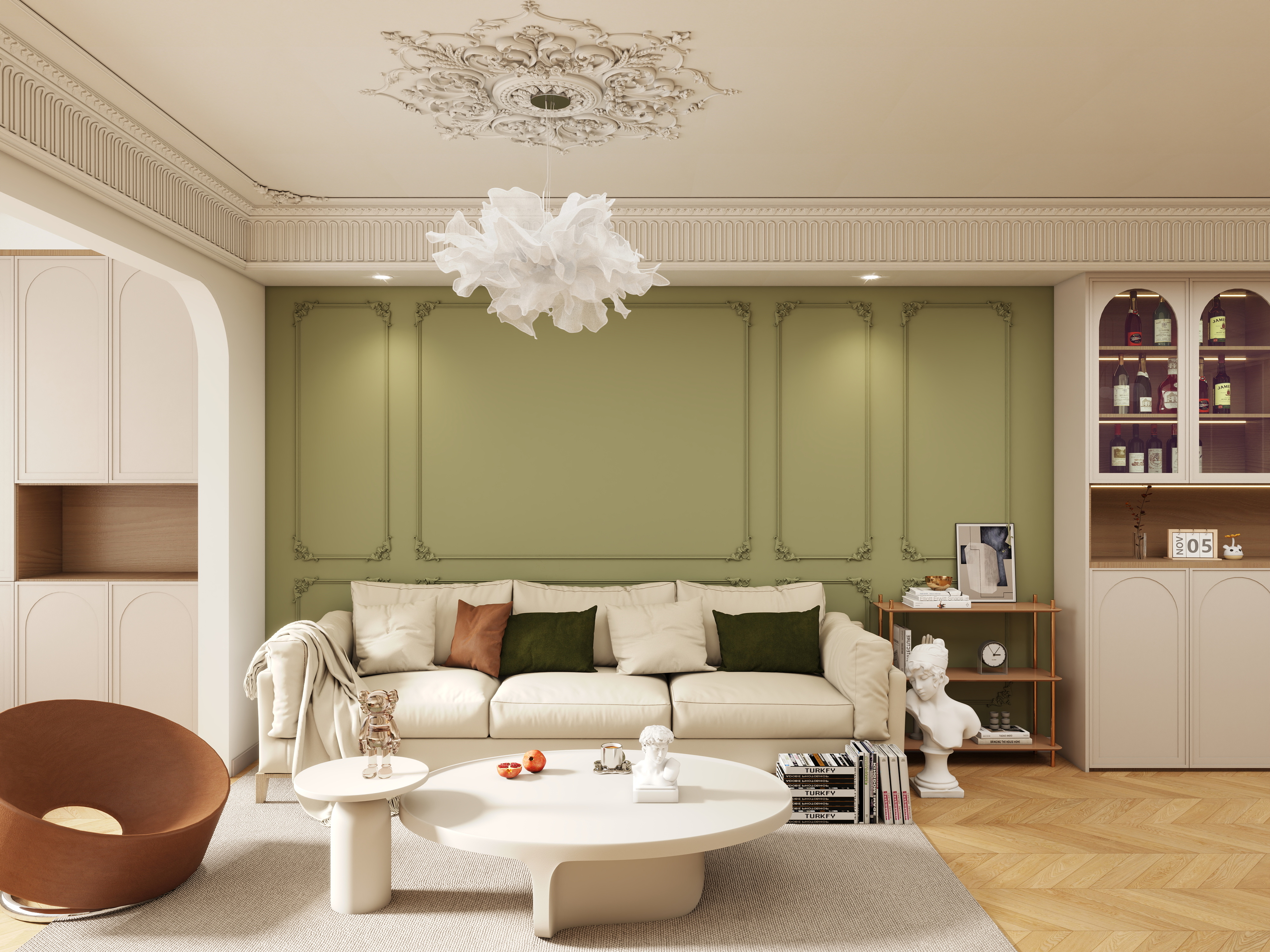 壹诺设计工作室-法式奶油风装修效果图