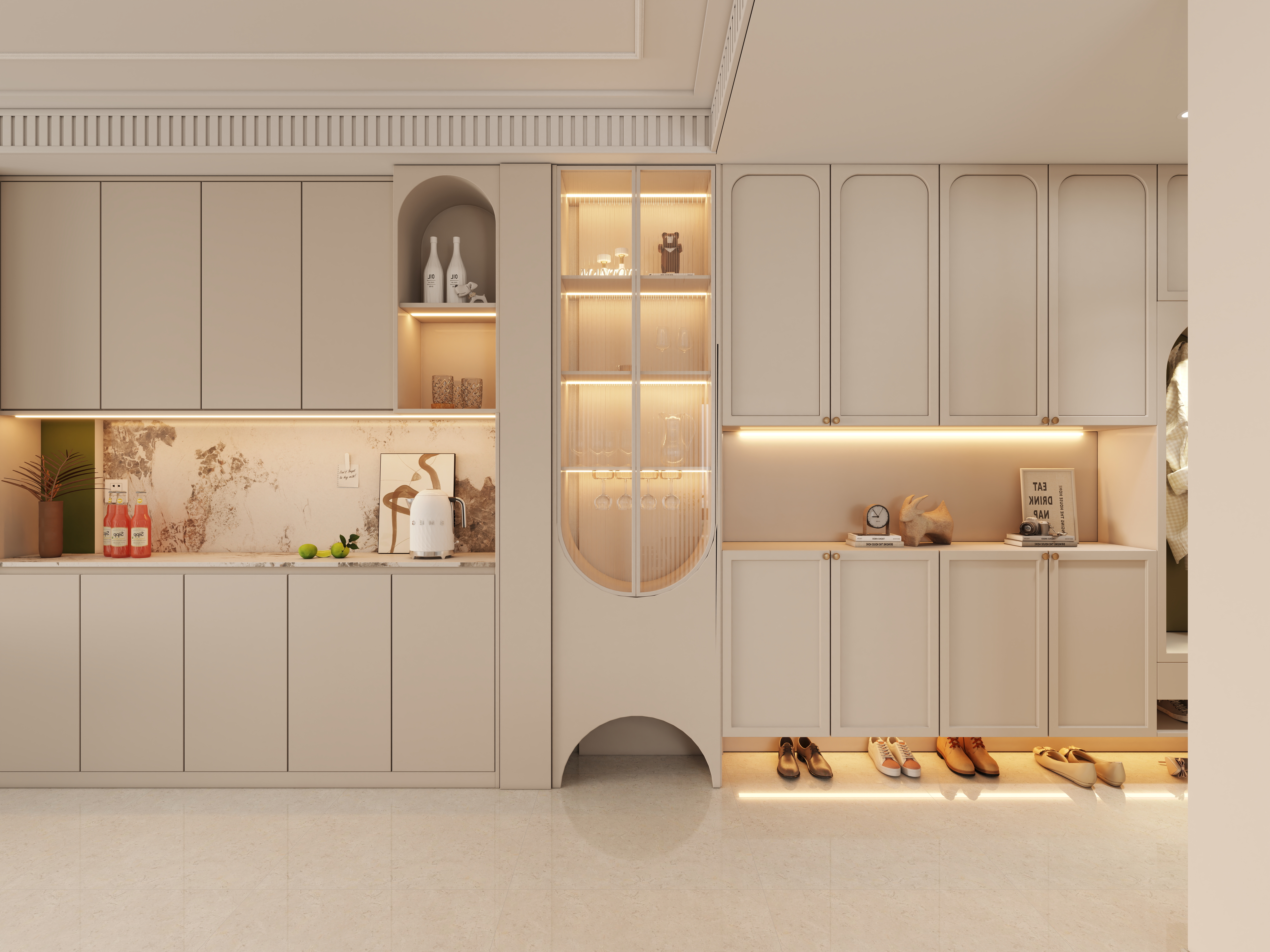 艺雅丽-133平奶油法式风格装修效果图