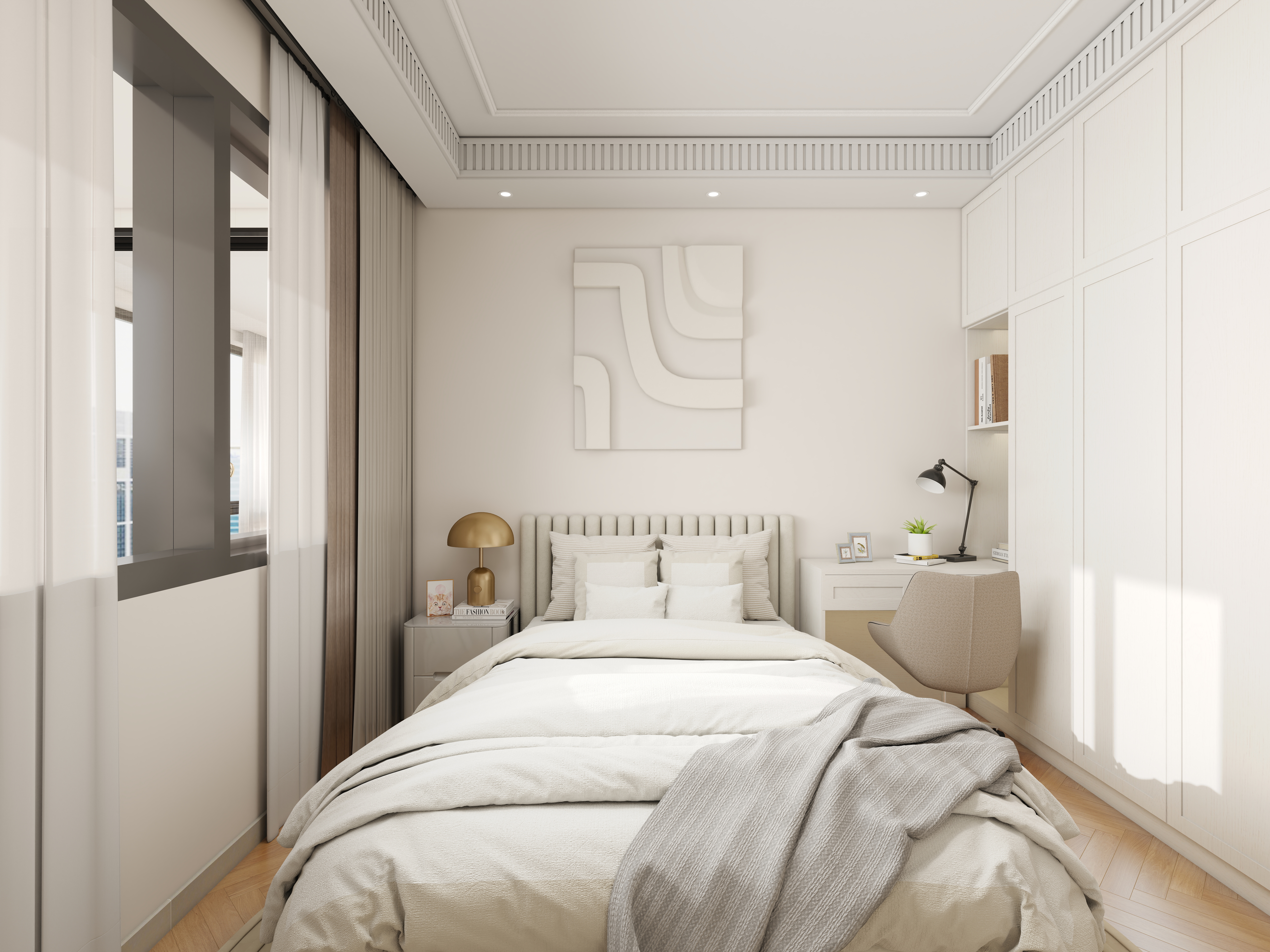 艺雅丽-133平奶油法式风格装修效果图