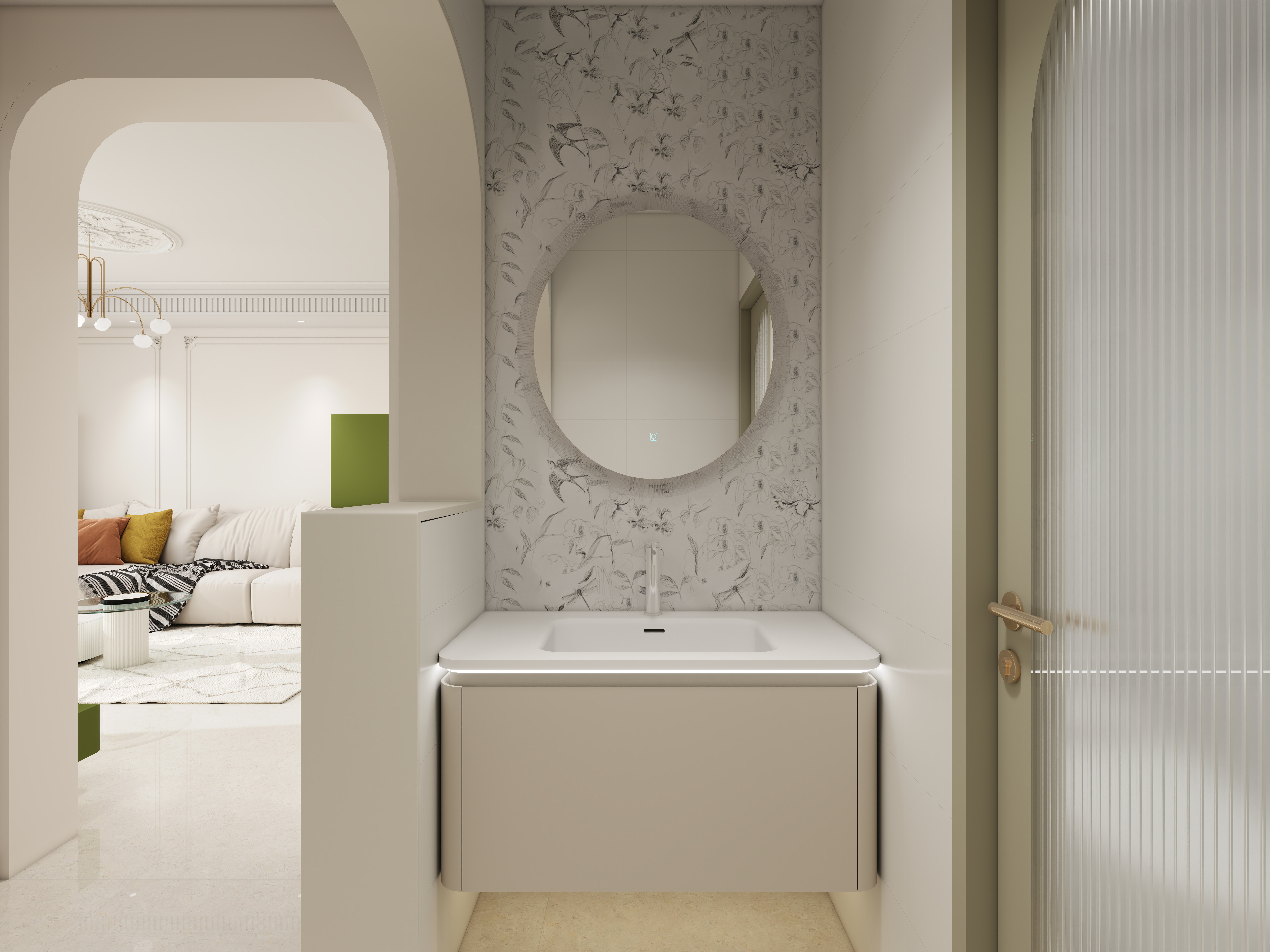 艺雅丽-133平奶油法式风格装修效果图