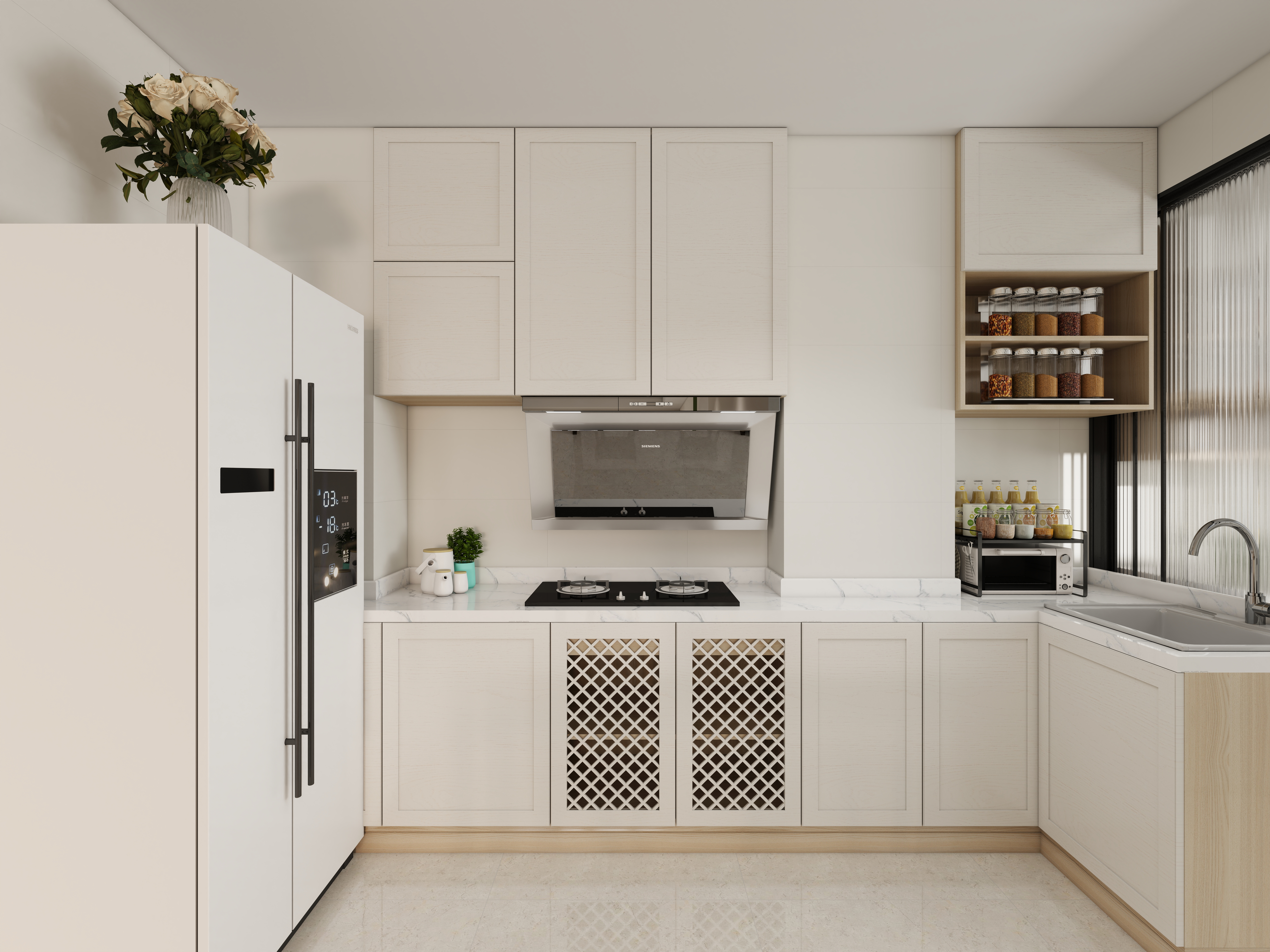 艺雅丽-133平奶油法式风格 装修效果图