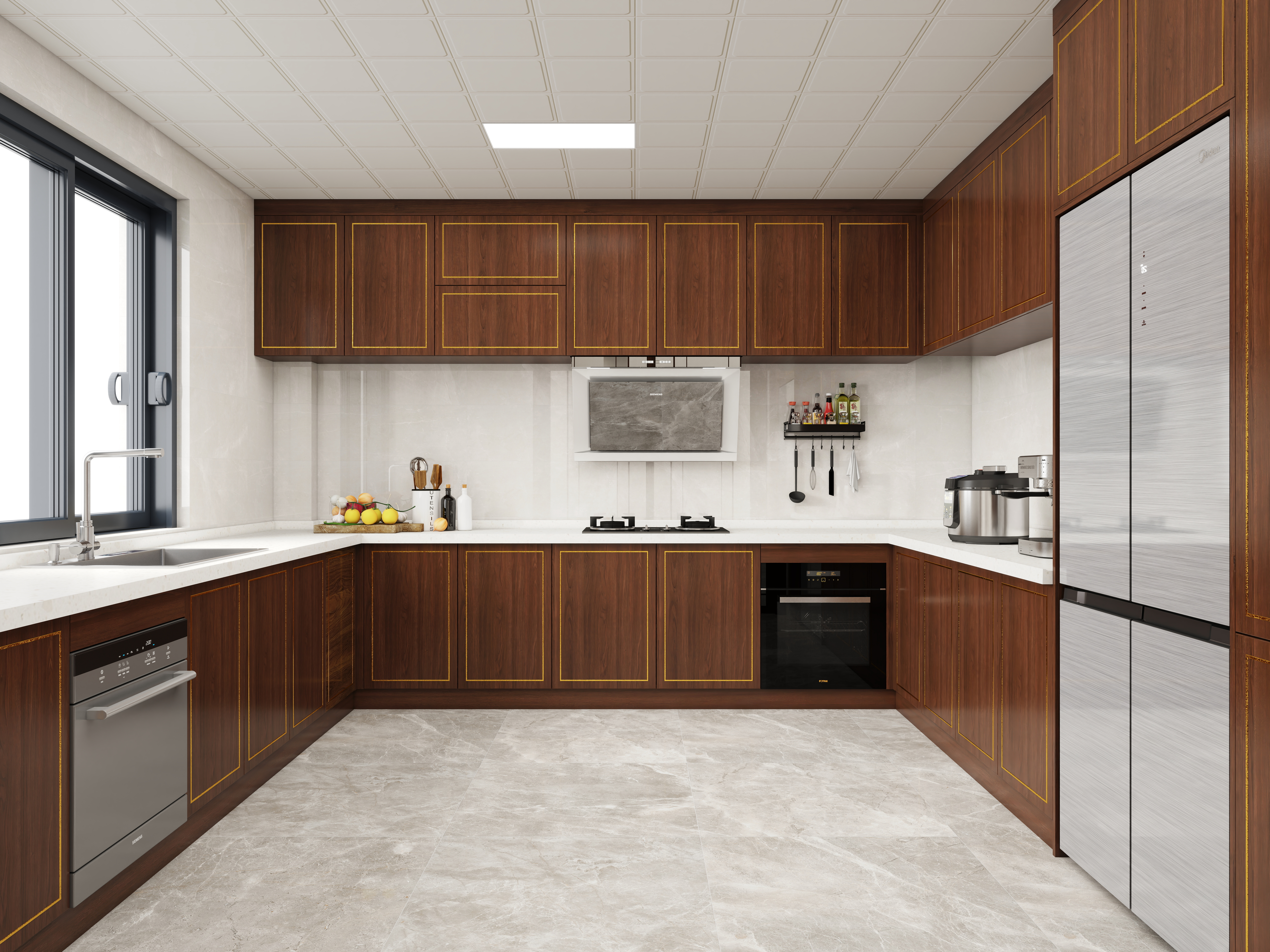 壹诺设计工作室-185㎡4室-新中式装修效果图