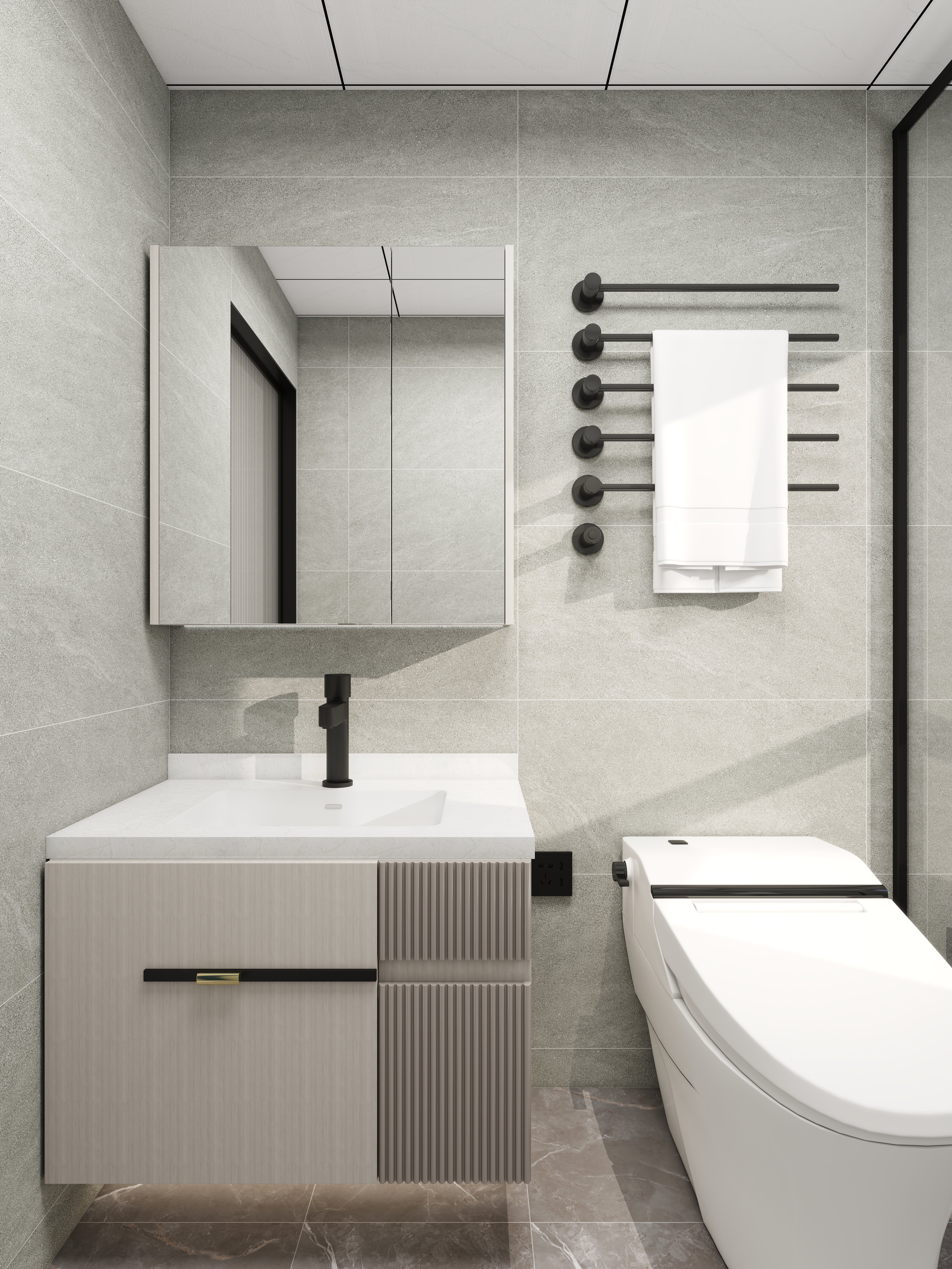 艺雅丽-160平简约风格装修效果图