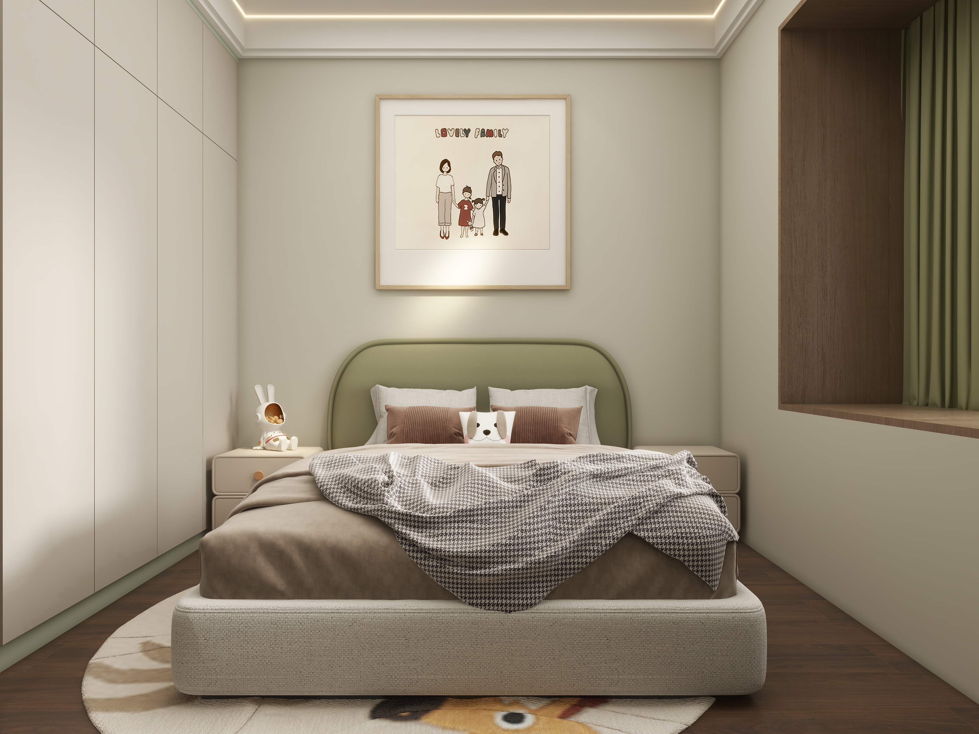 壹诺设计工作室-90㎡3室-现代简约装修效果图