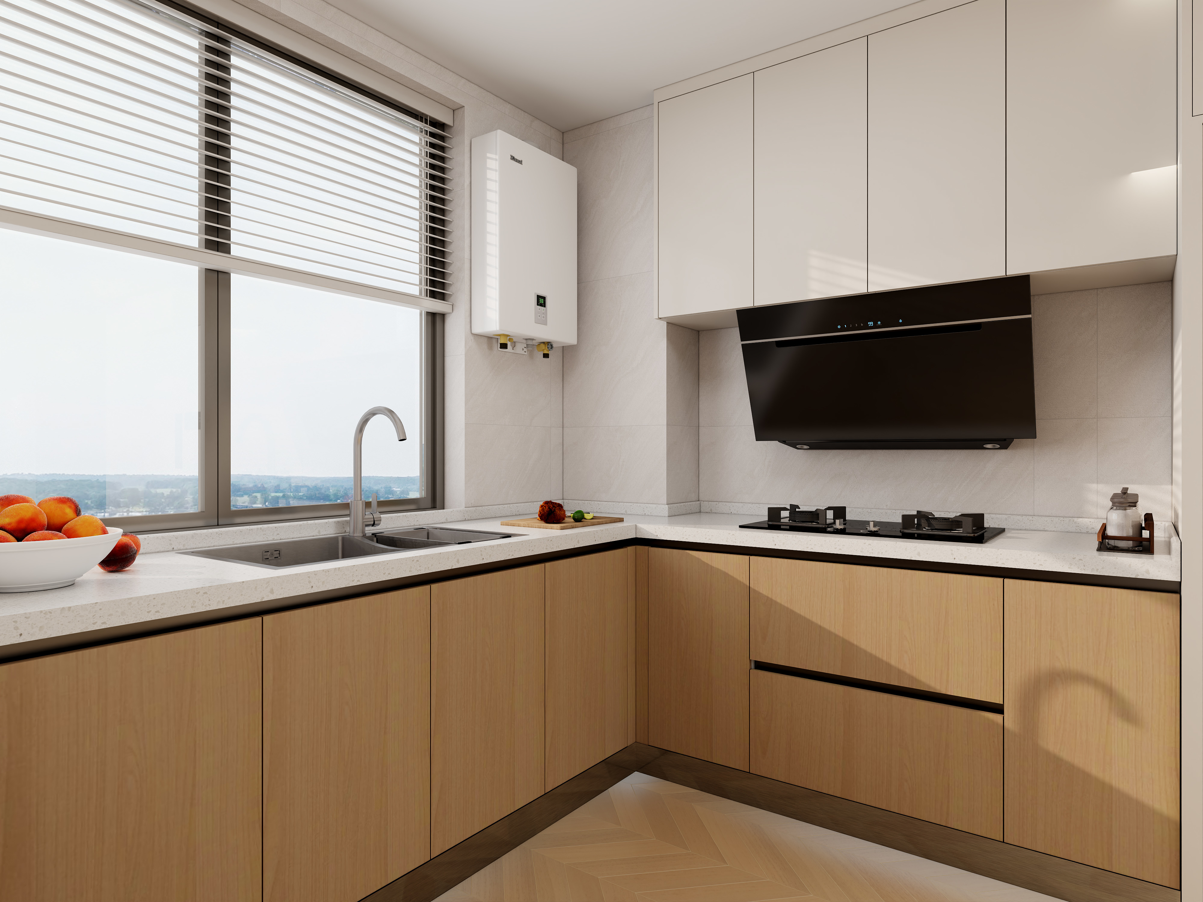 光森设计-150㎡3室原木奶油风-副本-装修设计方案