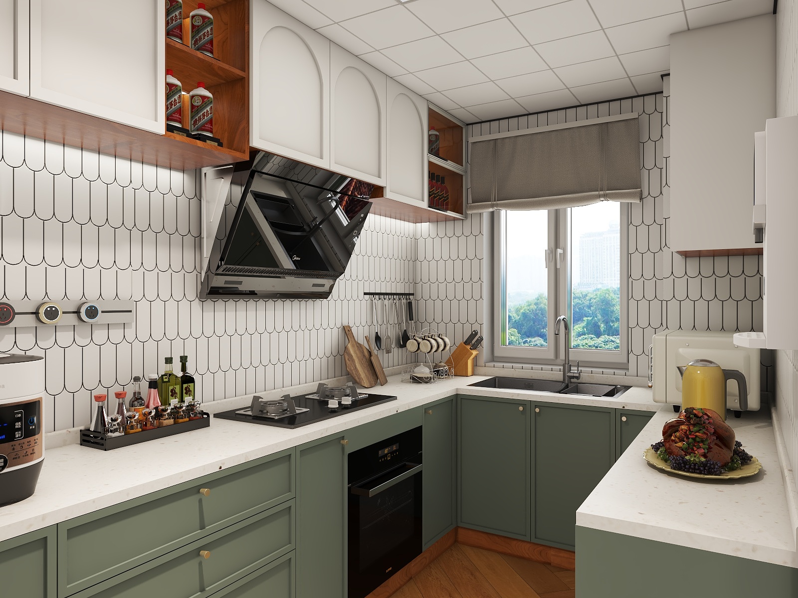 A周素人设计-93平原木三室装修效果图