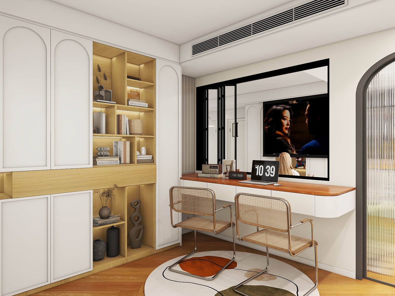 A周素人设计-93平原木三室装修效果图