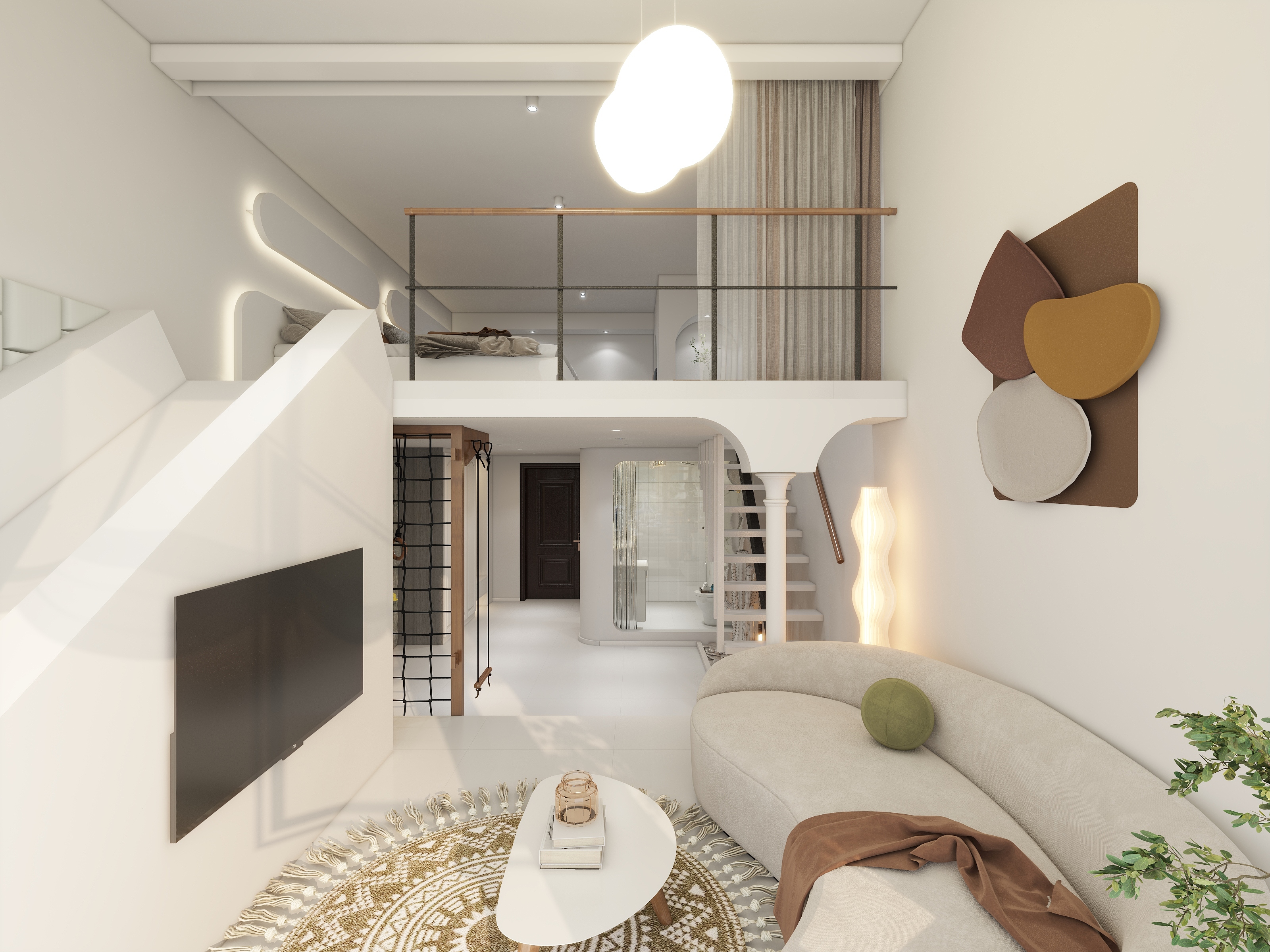 阿练_-柳州现代收获大厦1室一厅-２-装修设计方案