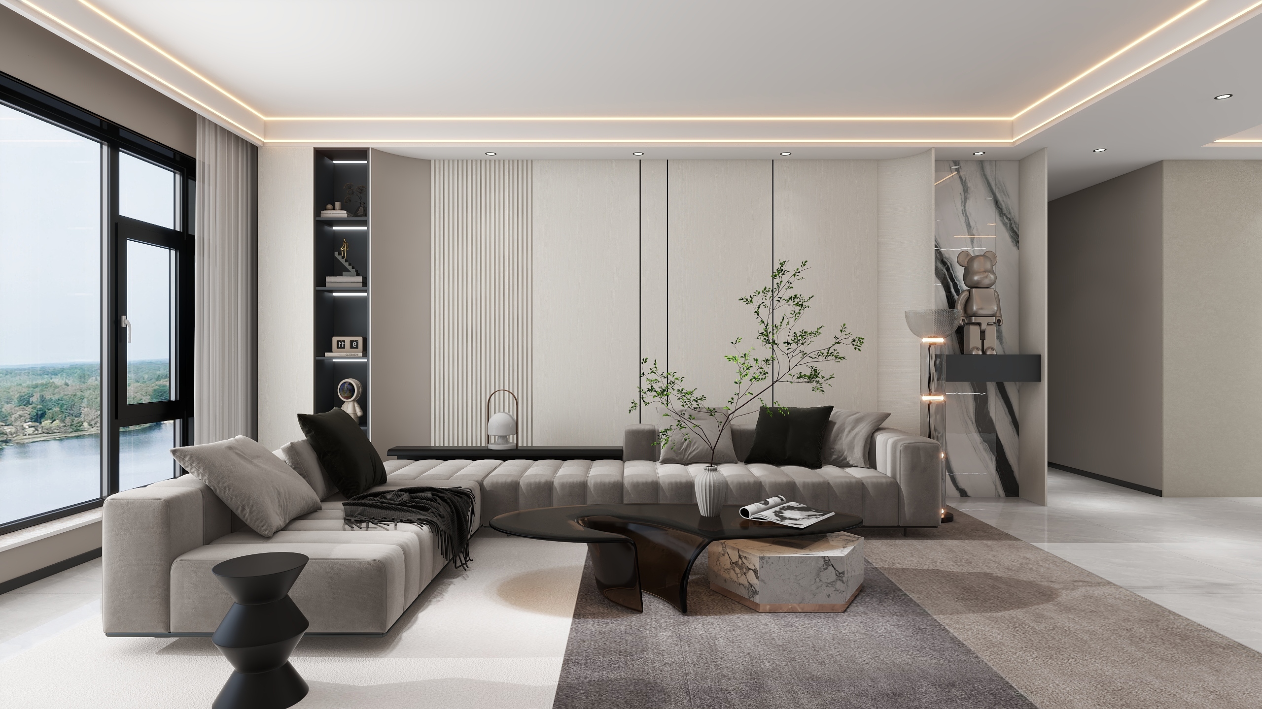 九杰-客餐厅-装修设计方案