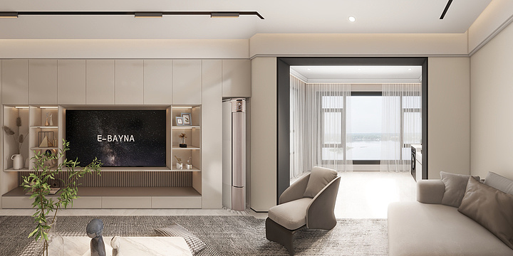 miduo效果图设计-青龙湾121㎡2室-装修设计方案