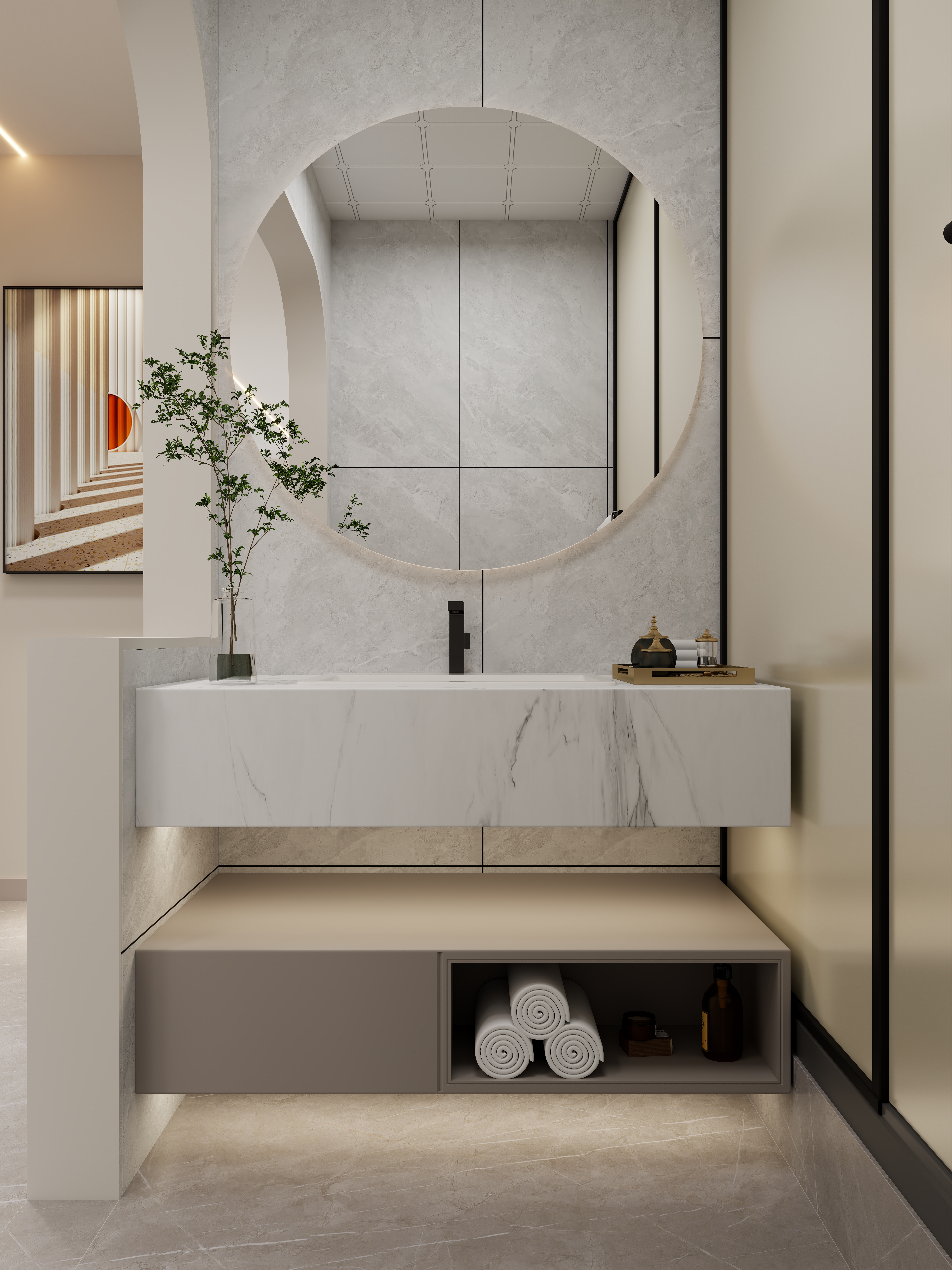 艺雅丽-120平奶油风装修效果图