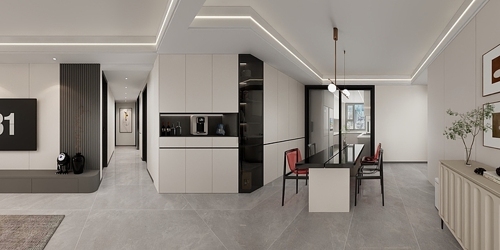 馨诚装饰效果-明发-延安之星145改-装修设计方案