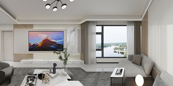 王双荣-昌骅锦绣台2号楼01户型 138平现代简约-装修设计方案