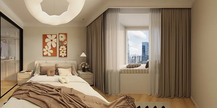 黑白灰风格-主卧