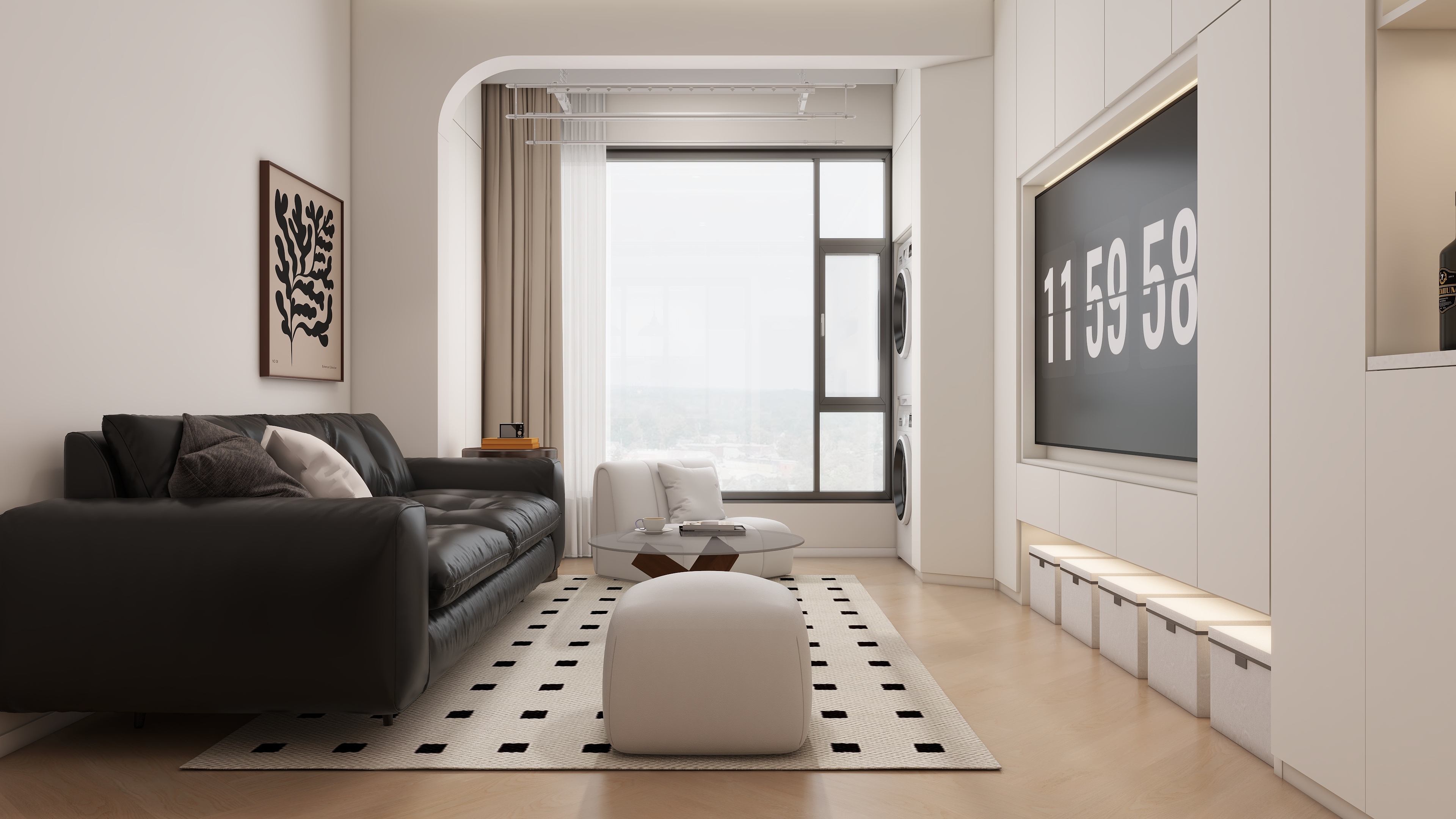 庄育霖-和润家园77平现代3室装修效果图