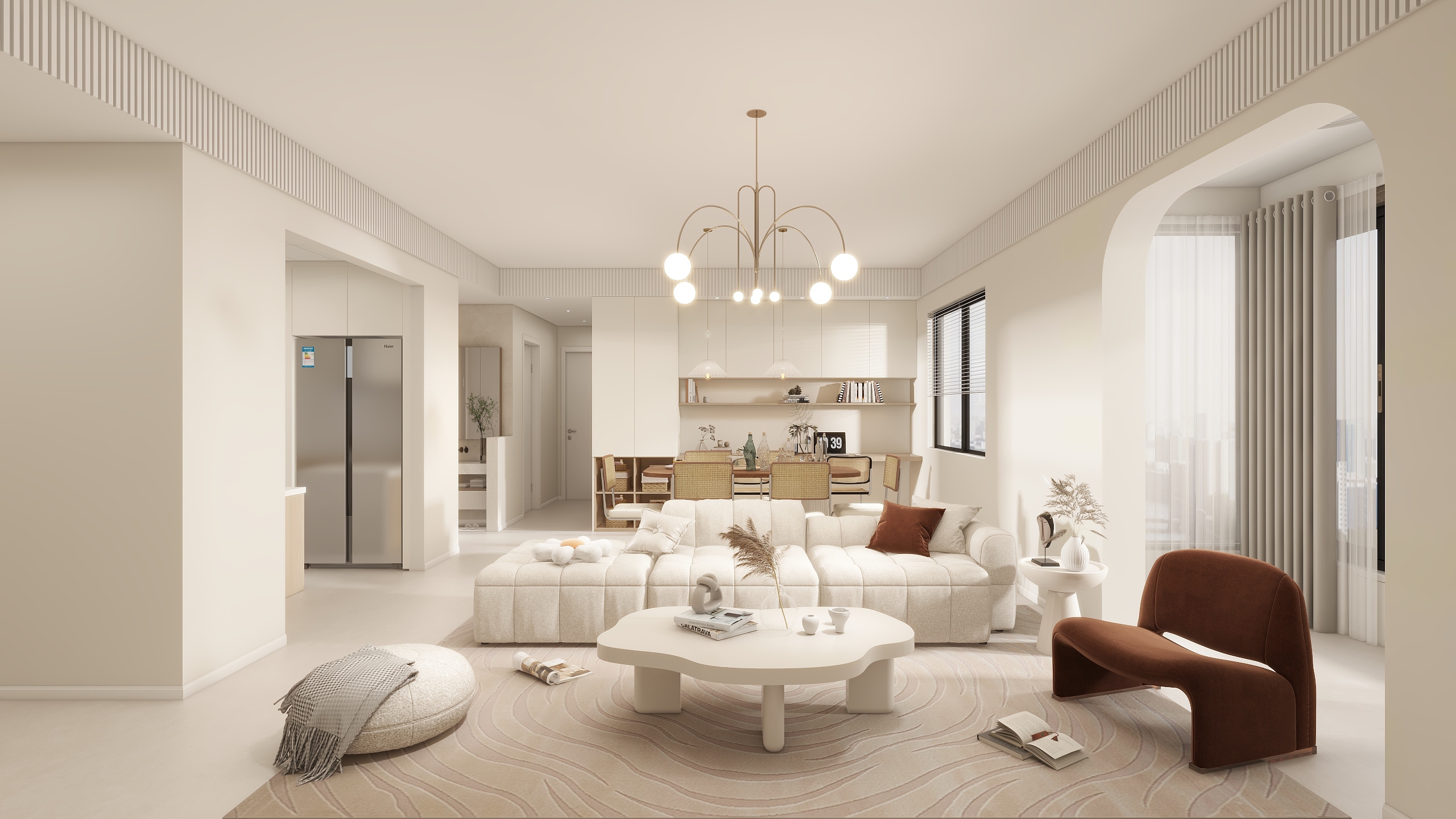 z.fz-原木奶油客餐厅-装修设计方案