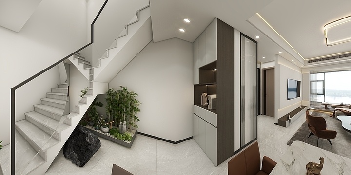 山屿空间设计呀-金鼎城 复式-装修设计方案