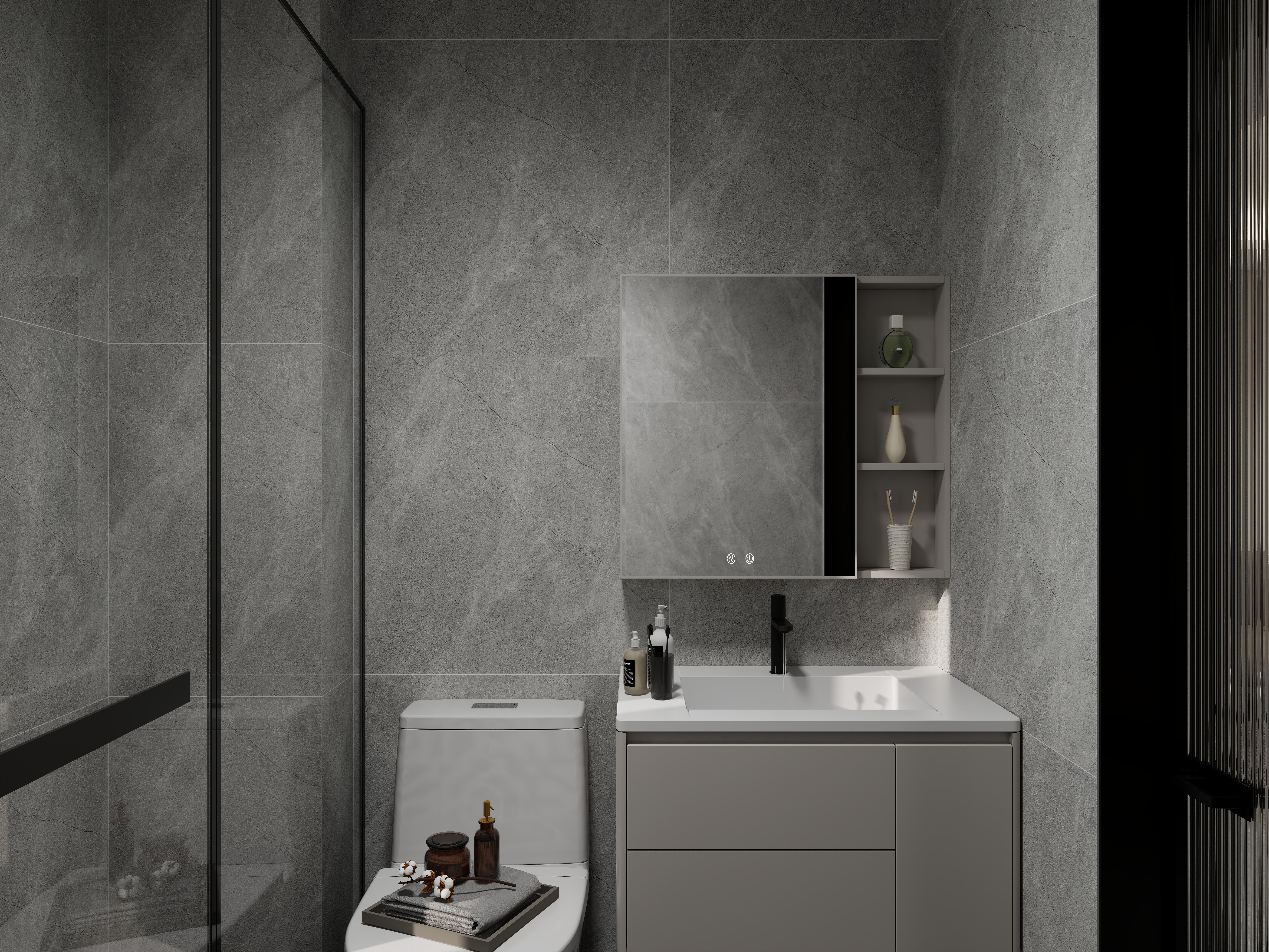 艺雅丽-77平现代简约一层卫生间装修效果图第2张