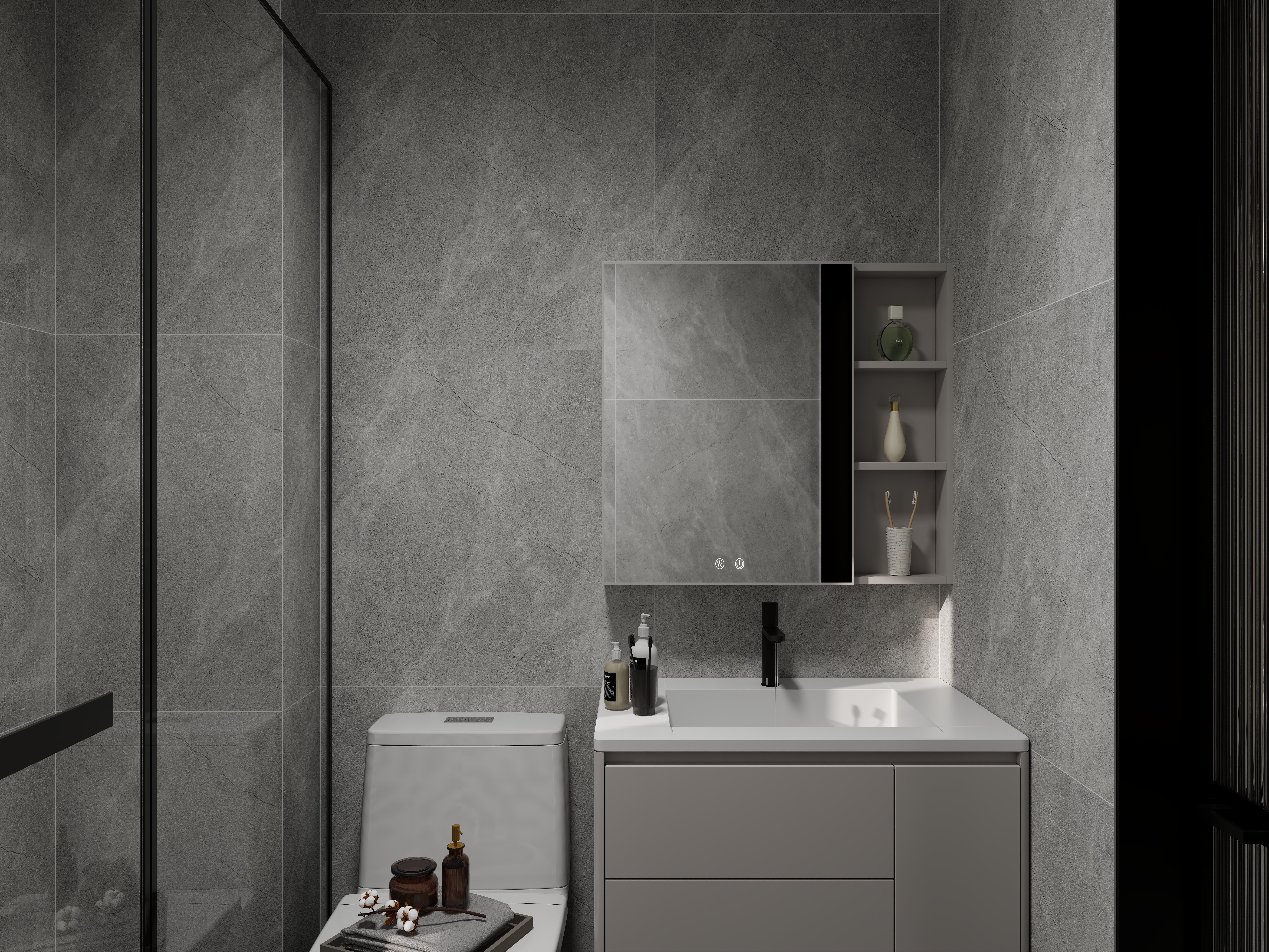 艺雅丽-77平现代简约一层卫生间装修效果图第1张