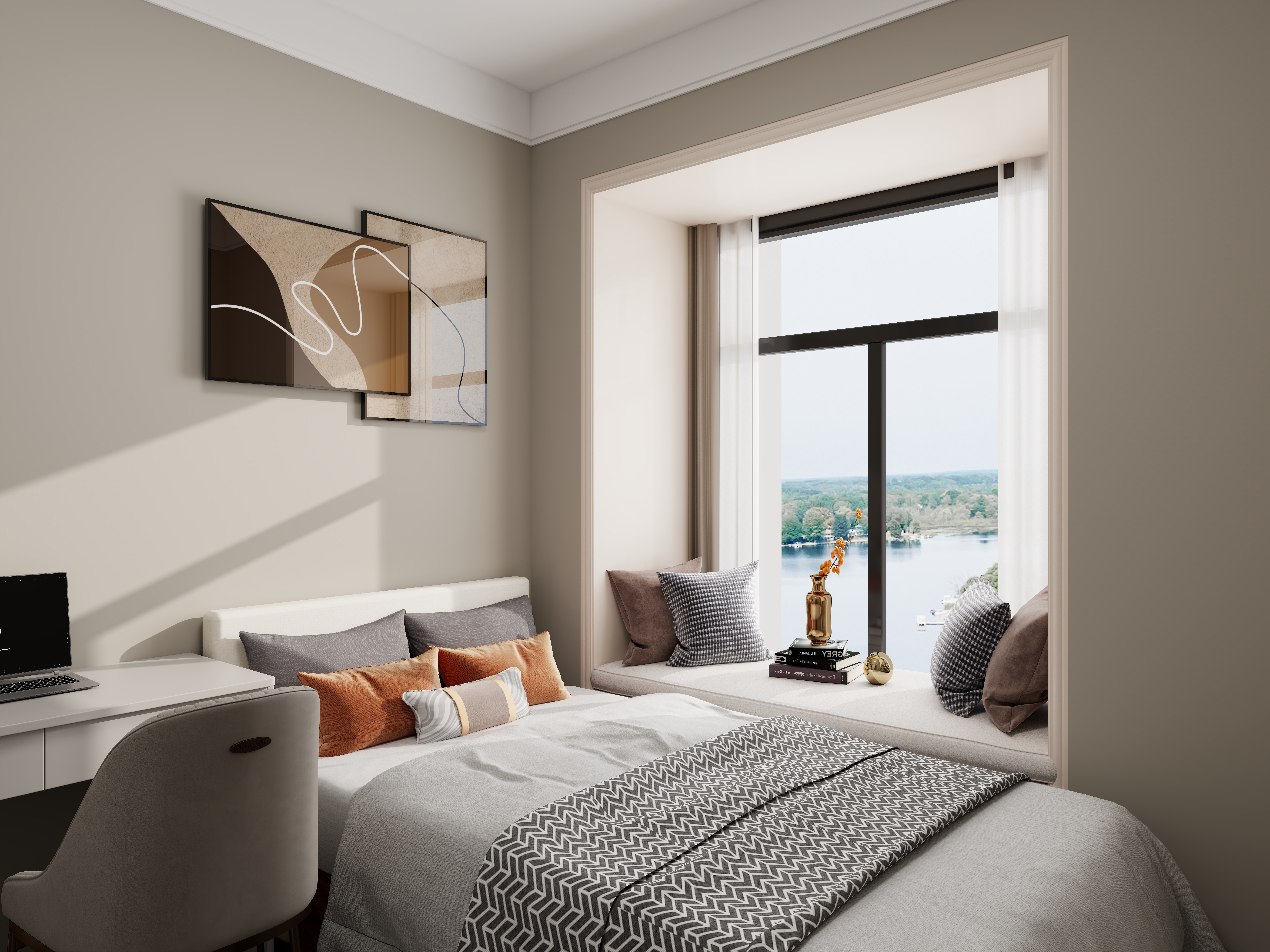 艺雅丽-77平现代简约一层次卧1装修效果图第1张