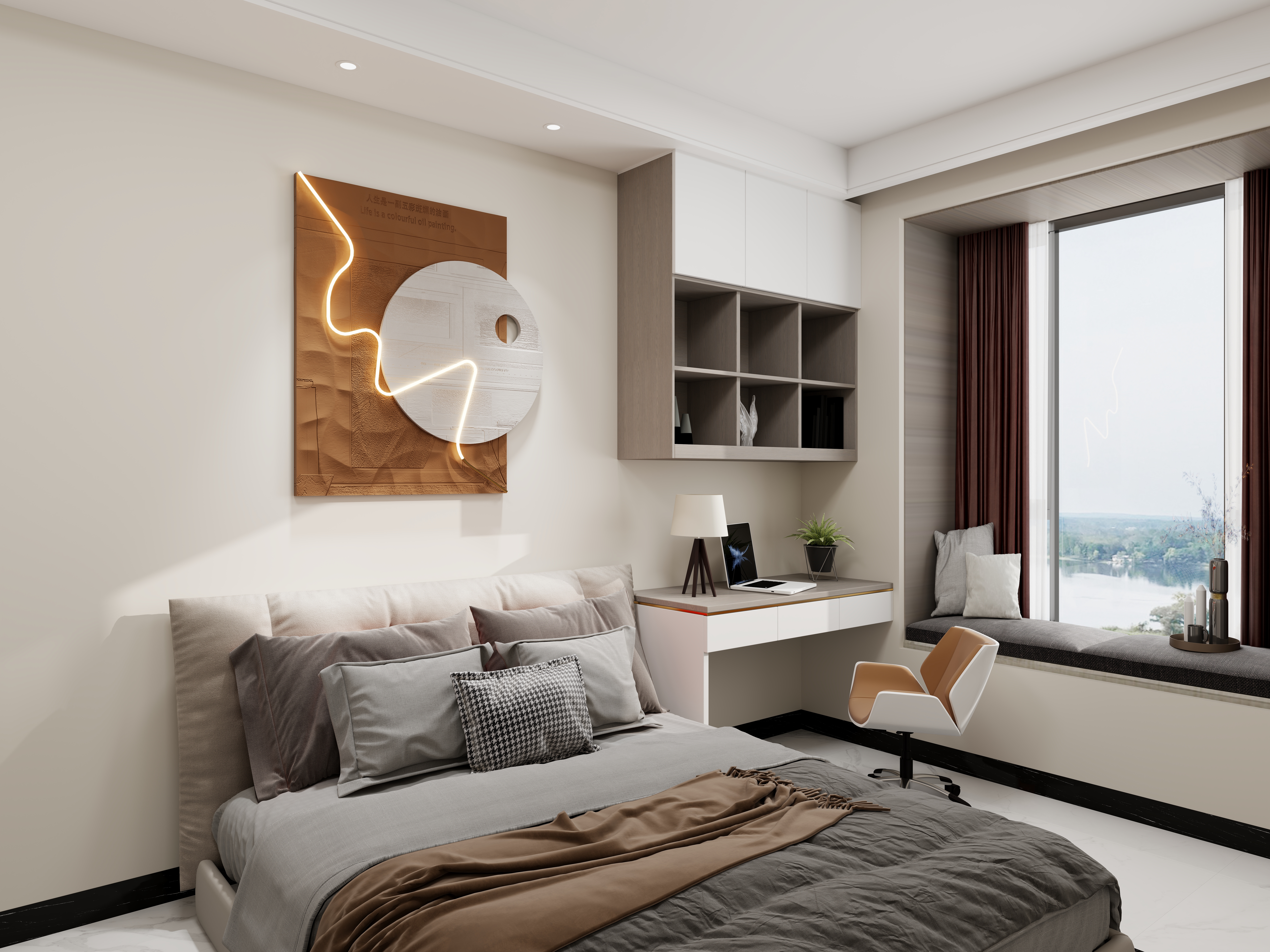 艺雅丽-92平现代简约装修效果图