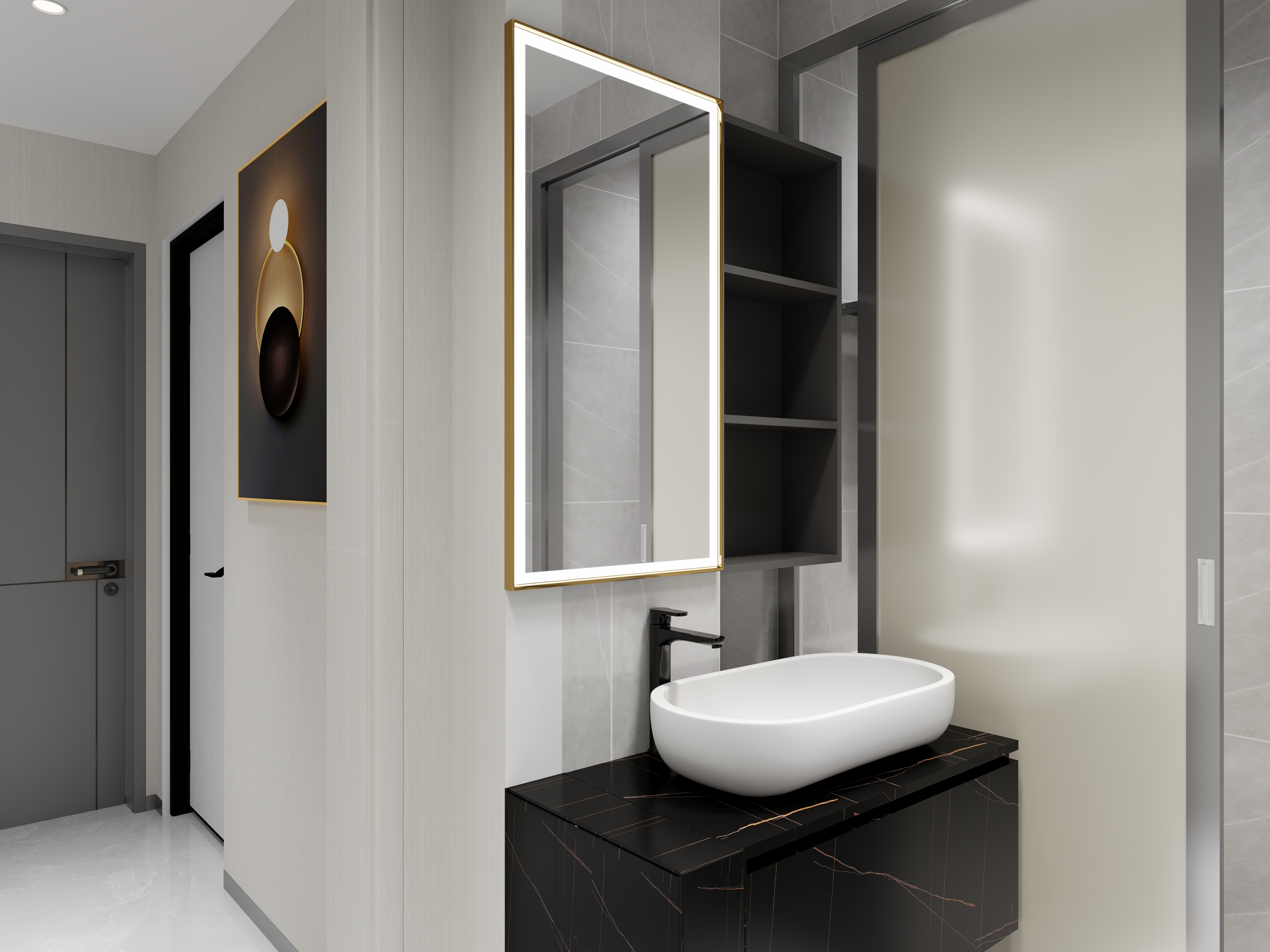 艺雅丽-94平现代简约装修效果图