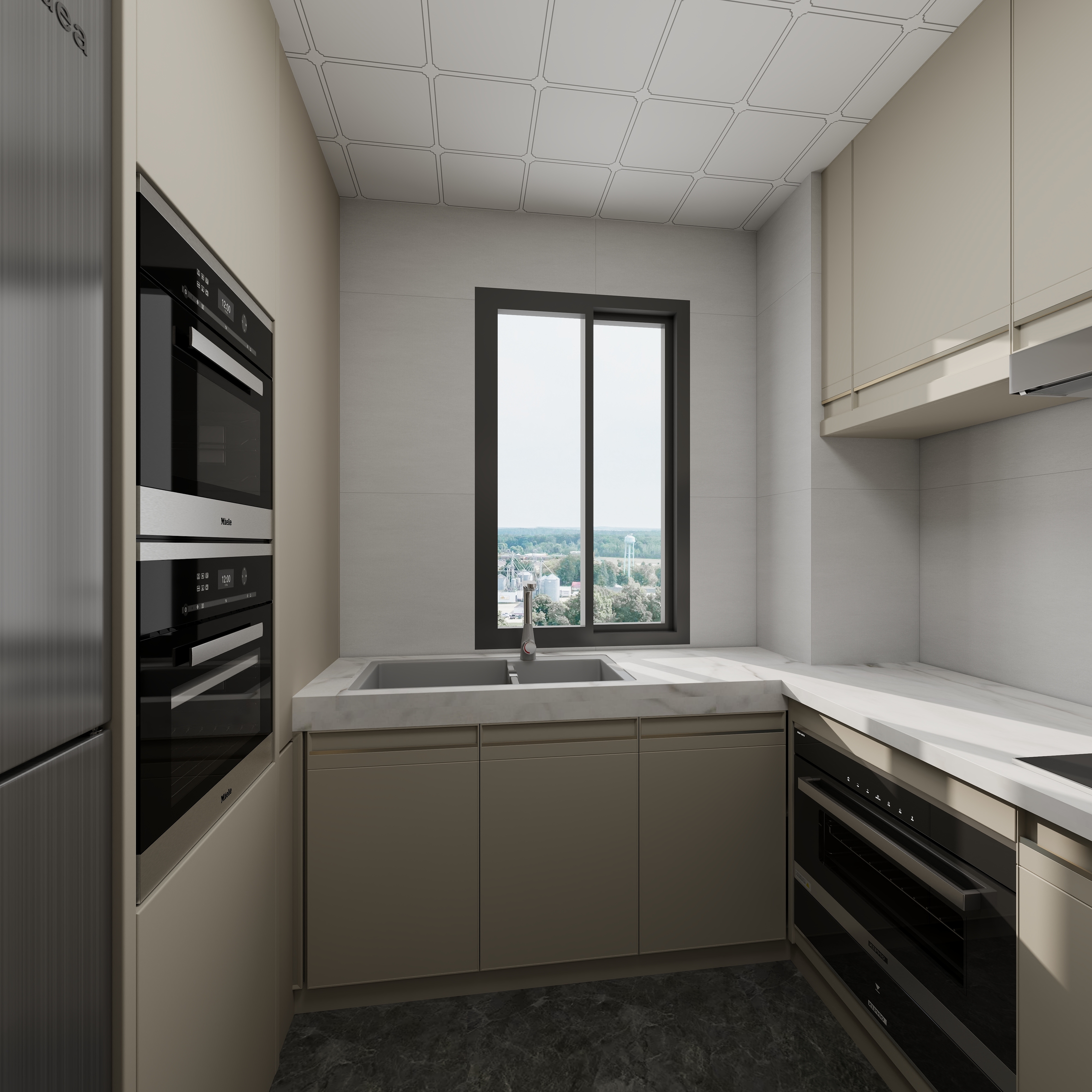 艺雅丽-77平现代简约一层厨房装修效果图第3张