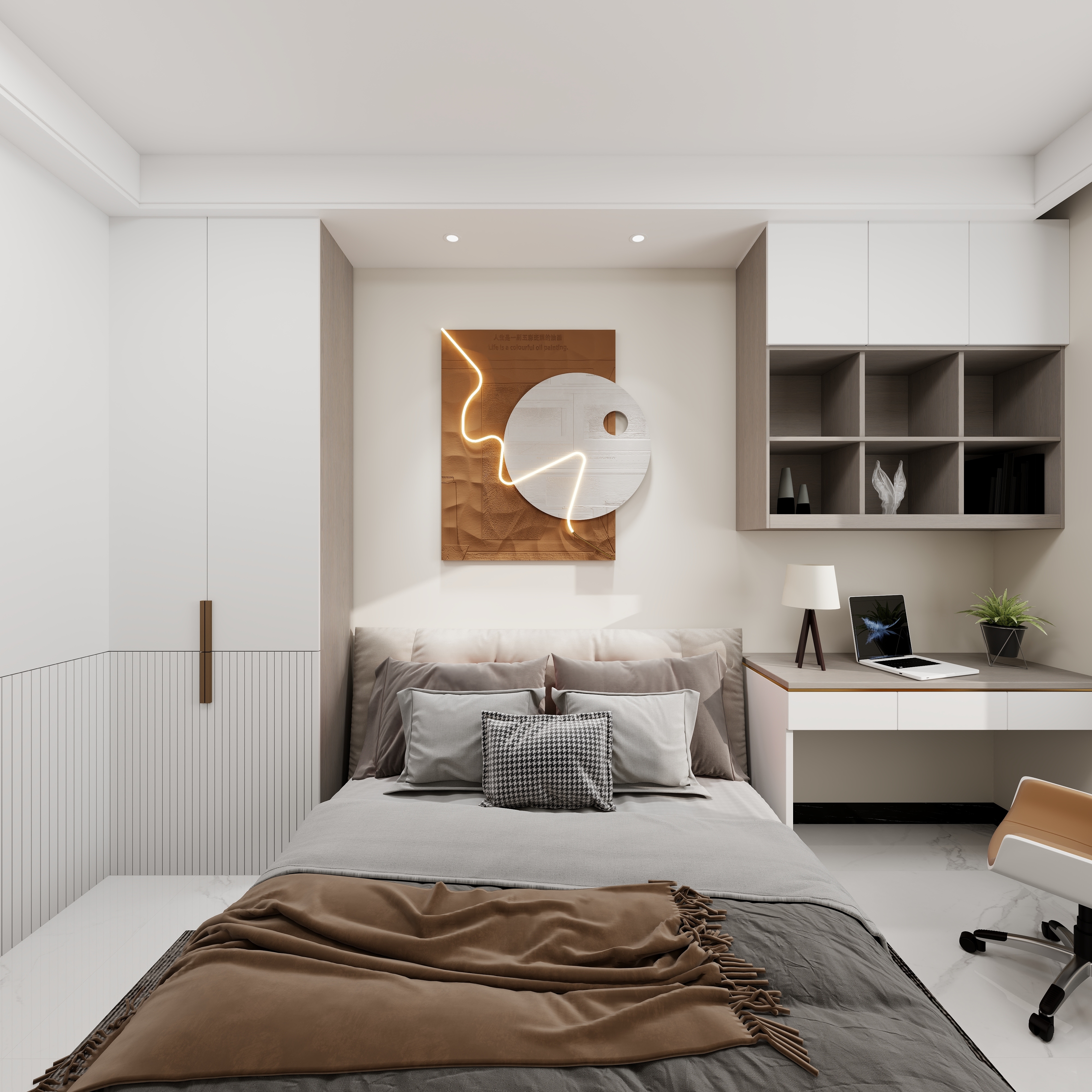 艺雅丽-92平现代简约 一层次卧装修效果图第3张