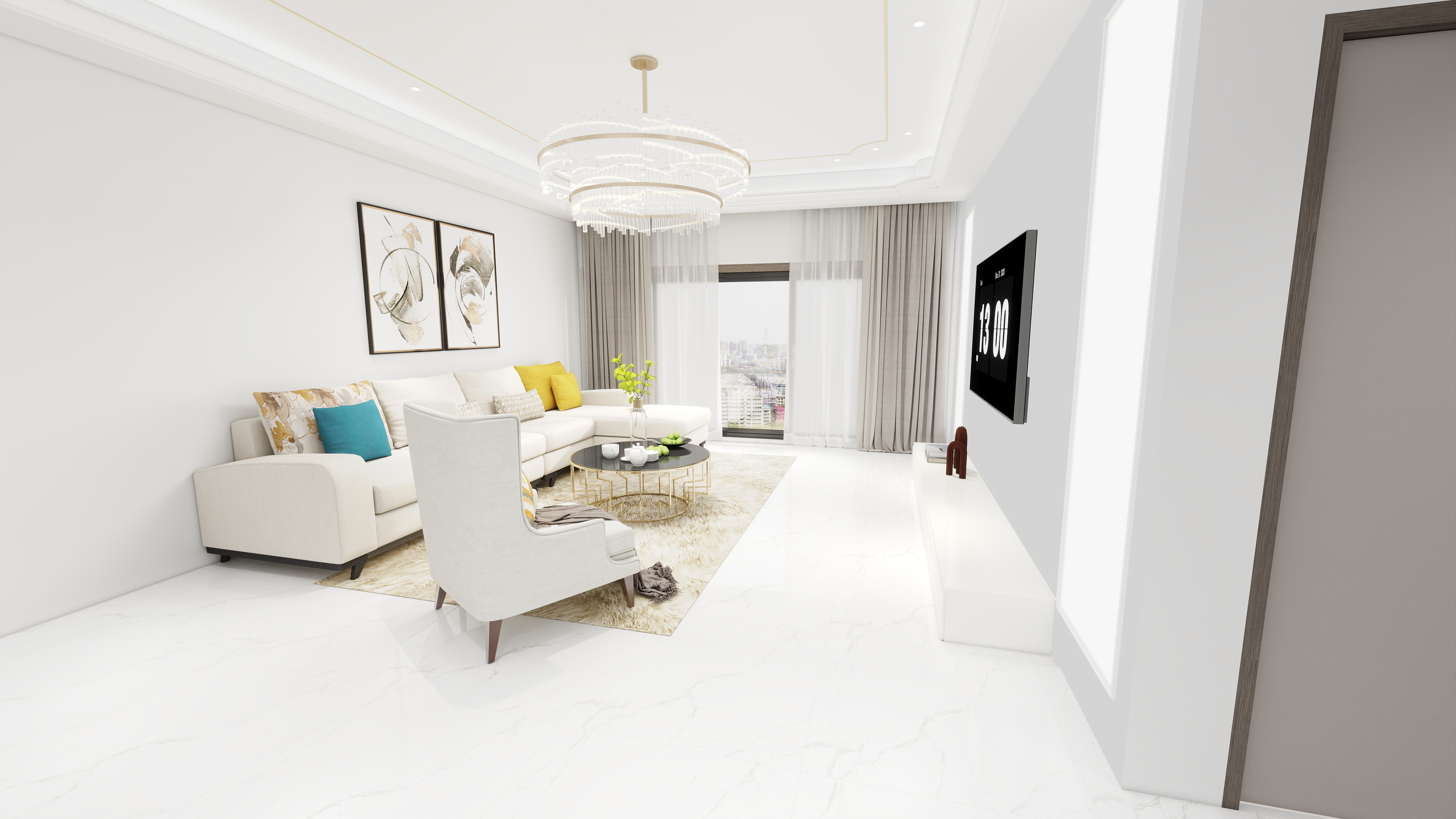 半琉璃-紫御华府89㎡2室-装修设计方案