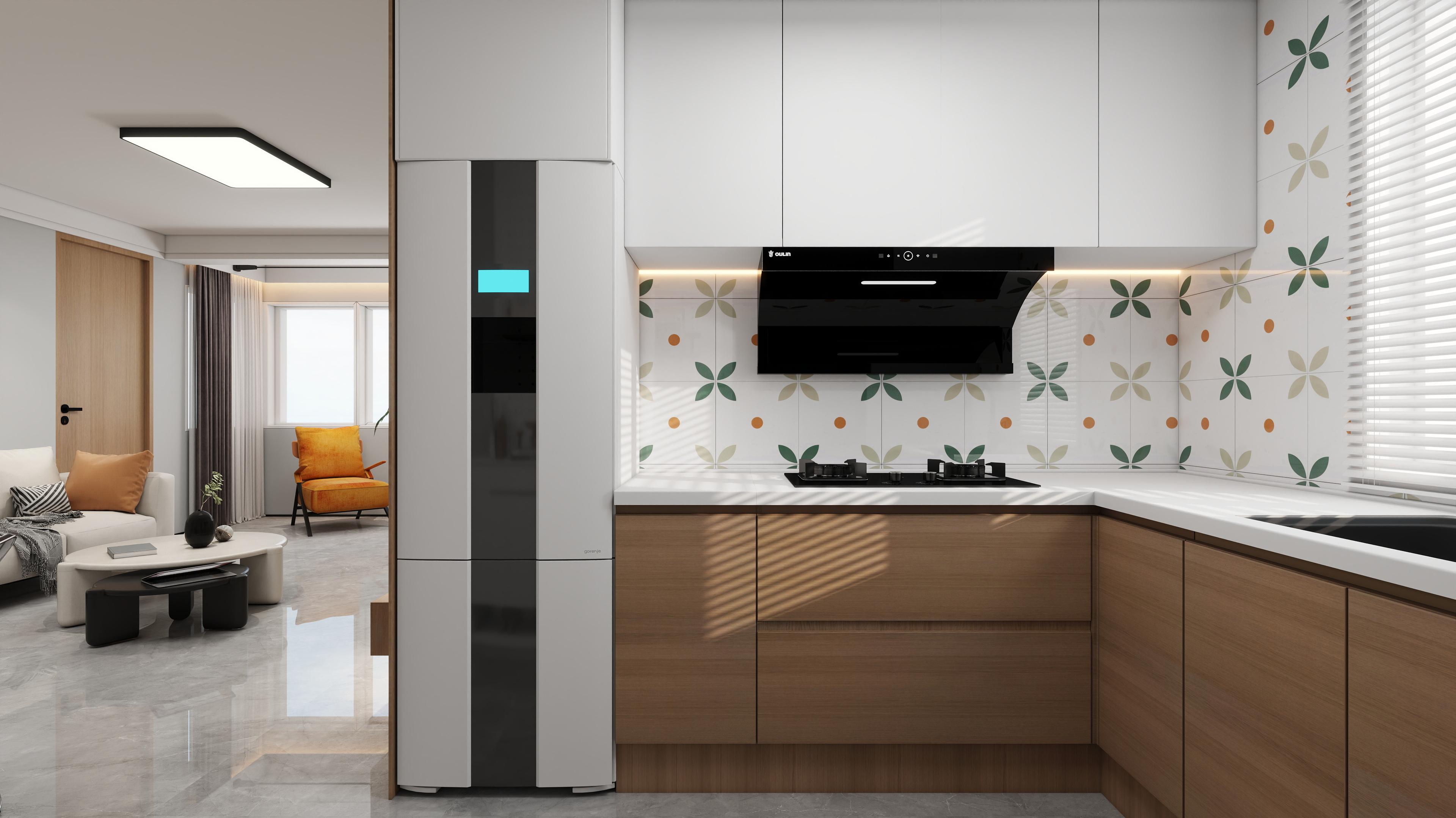 设计师丨胡月平-北欧72㎡2室装修效果图